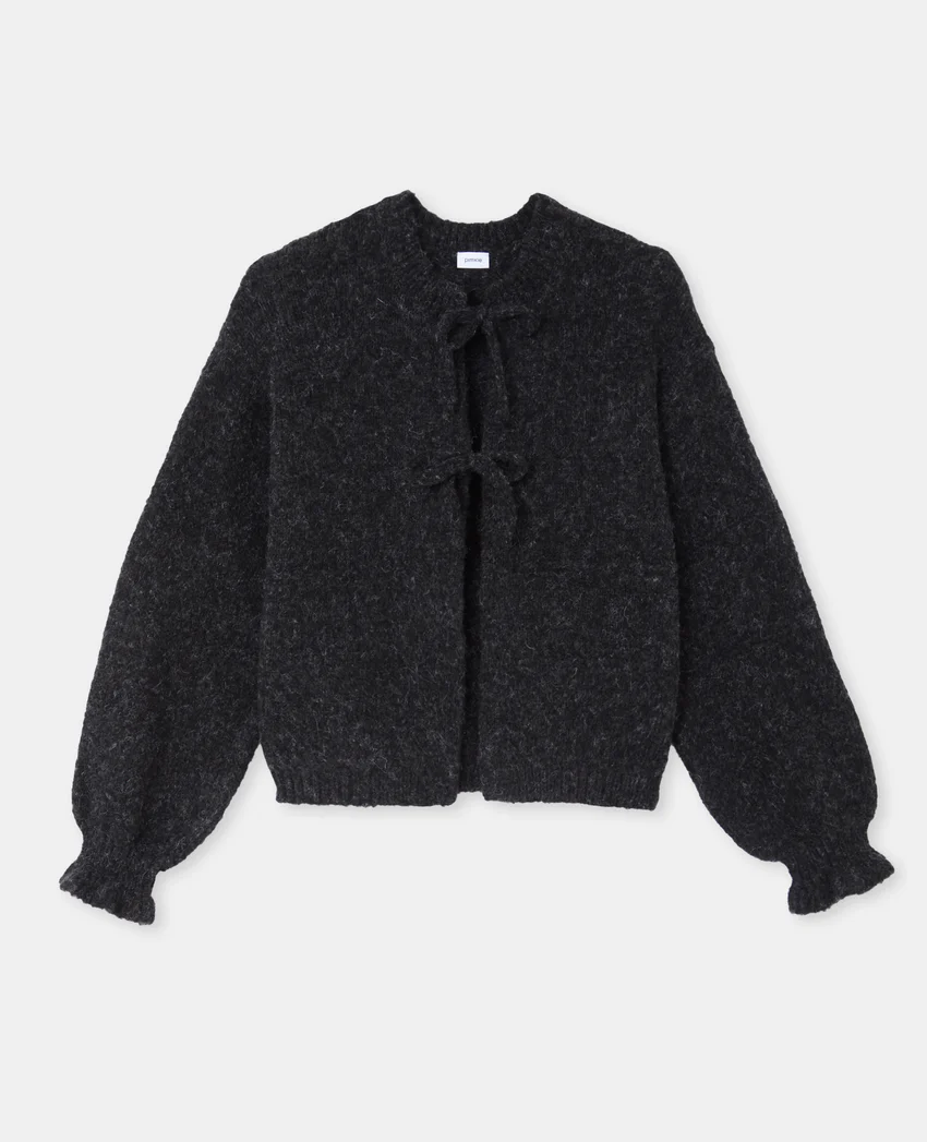 Pimkie Gilet en maille fantaisie avec nouettes et volants