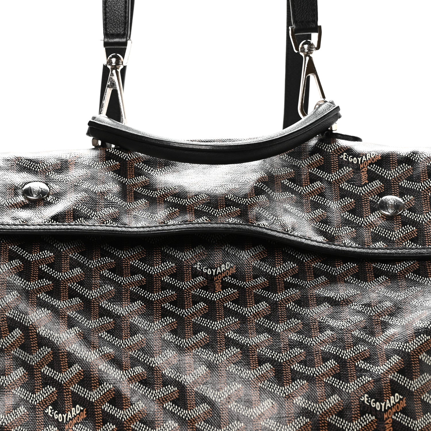 Goyardine Saint Leger Soft Briefcase Backpack Black - Top Club