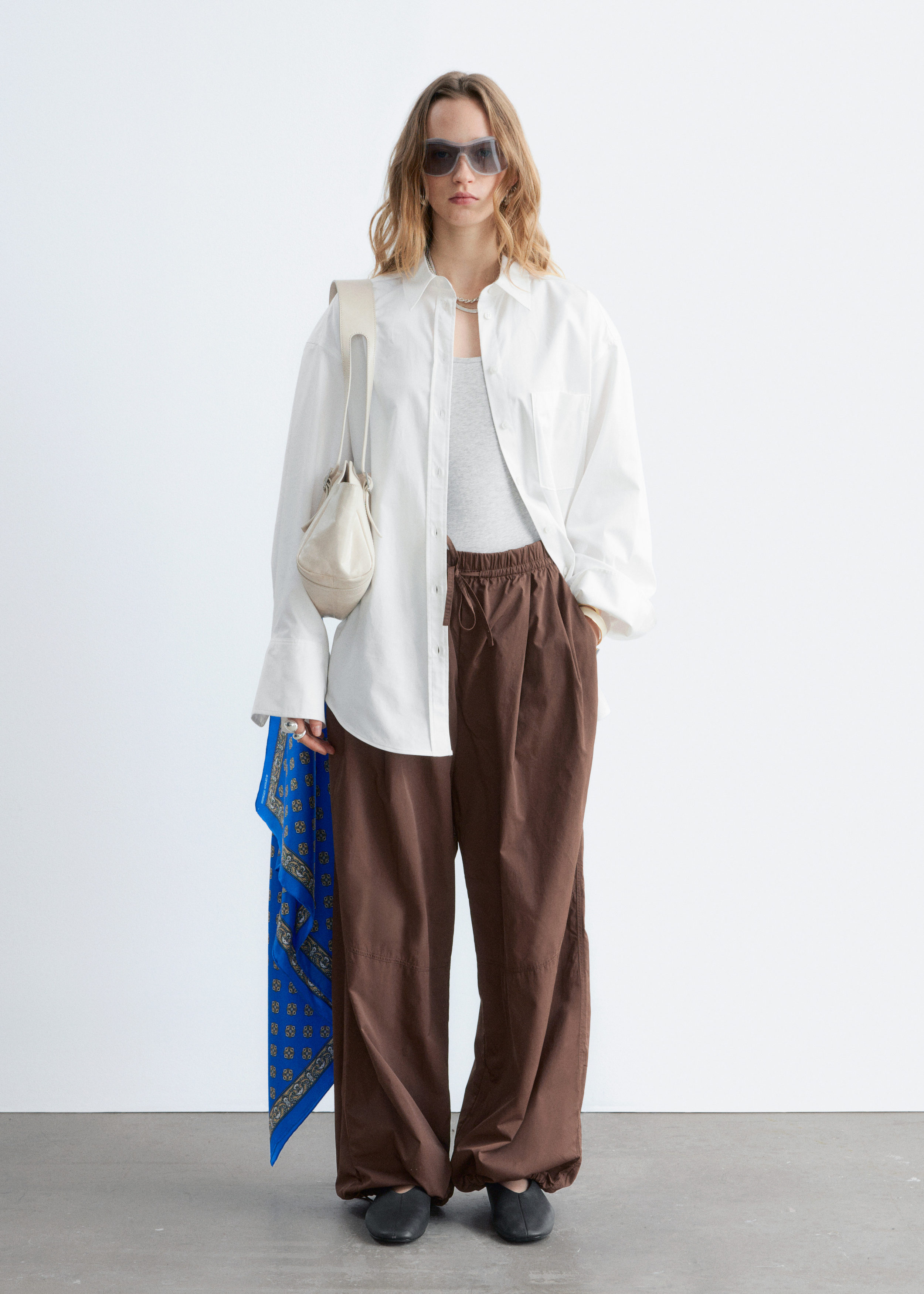 & Other Stories DRAWSTRING BARREL LEG TROUSERS