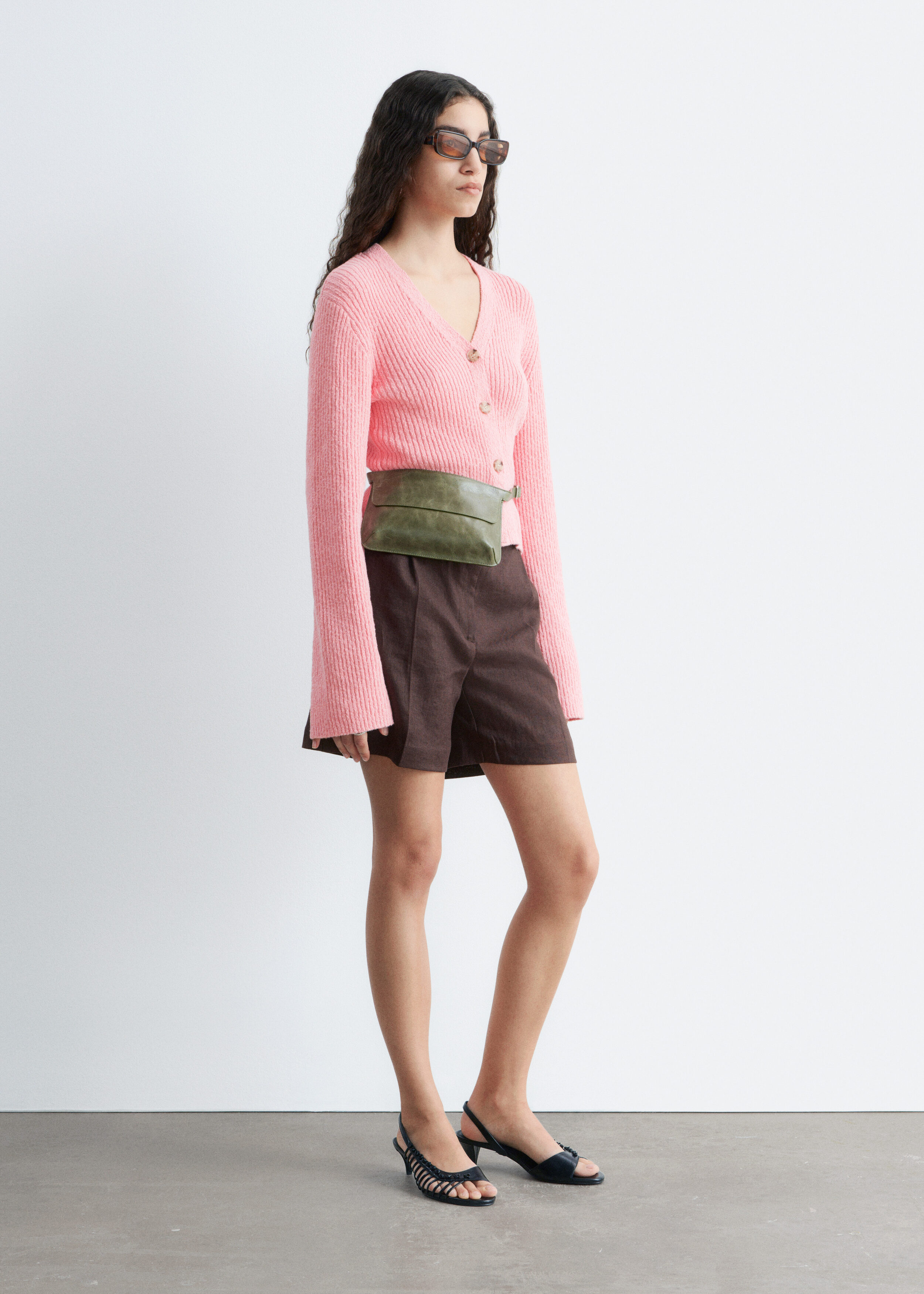 & Other Stories RIBBED COTTON CARDIGAN