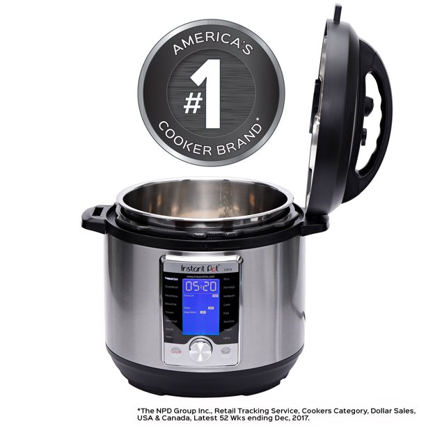 Instant Pot Ultra 6 Qt 10-in-1 Multi-Use Programmable Pressure Cooker, Slow Cooker, Rice Cooker, Yogurt Maker, Cake Cooker, Egg Cooker, Sauté, Steamer, Warmer and Sterilizer