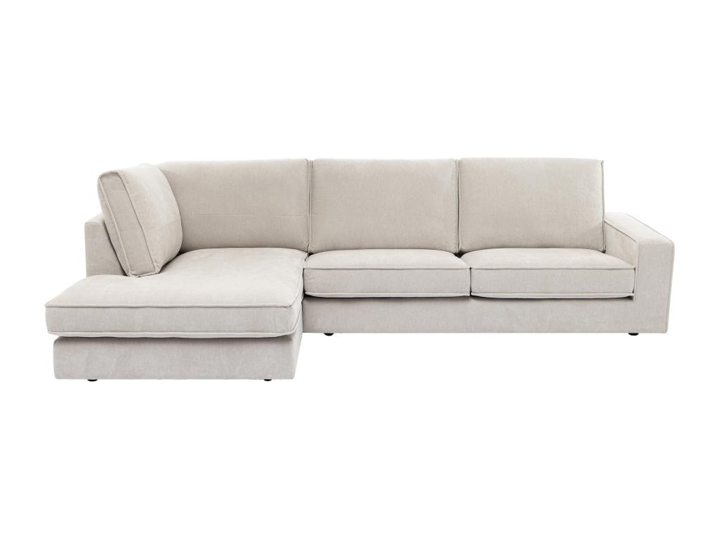 Sofá rinconera izquierda de tela - beige