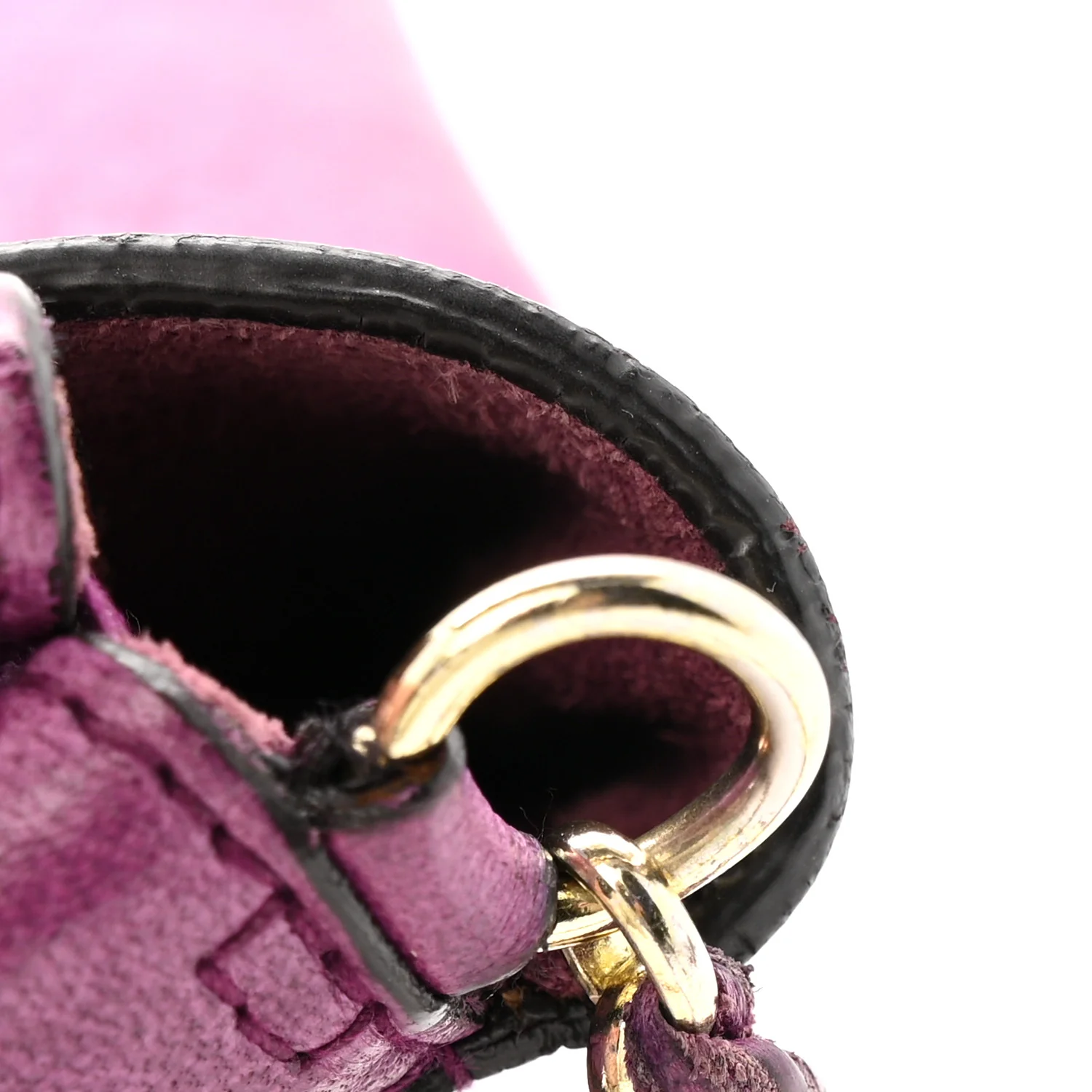 Heavy Grain Calfskin Small Margaret Crossbody Purple - Top Club