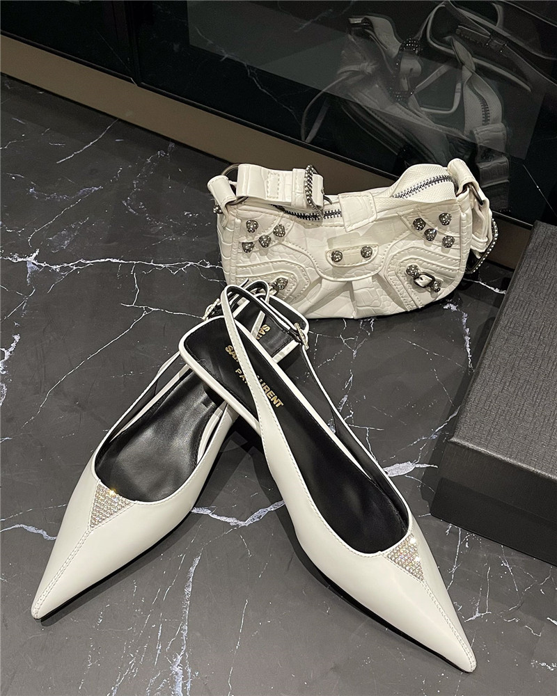 YSL new pointed rhinestone small high heels - Sneaker Replica Workshop