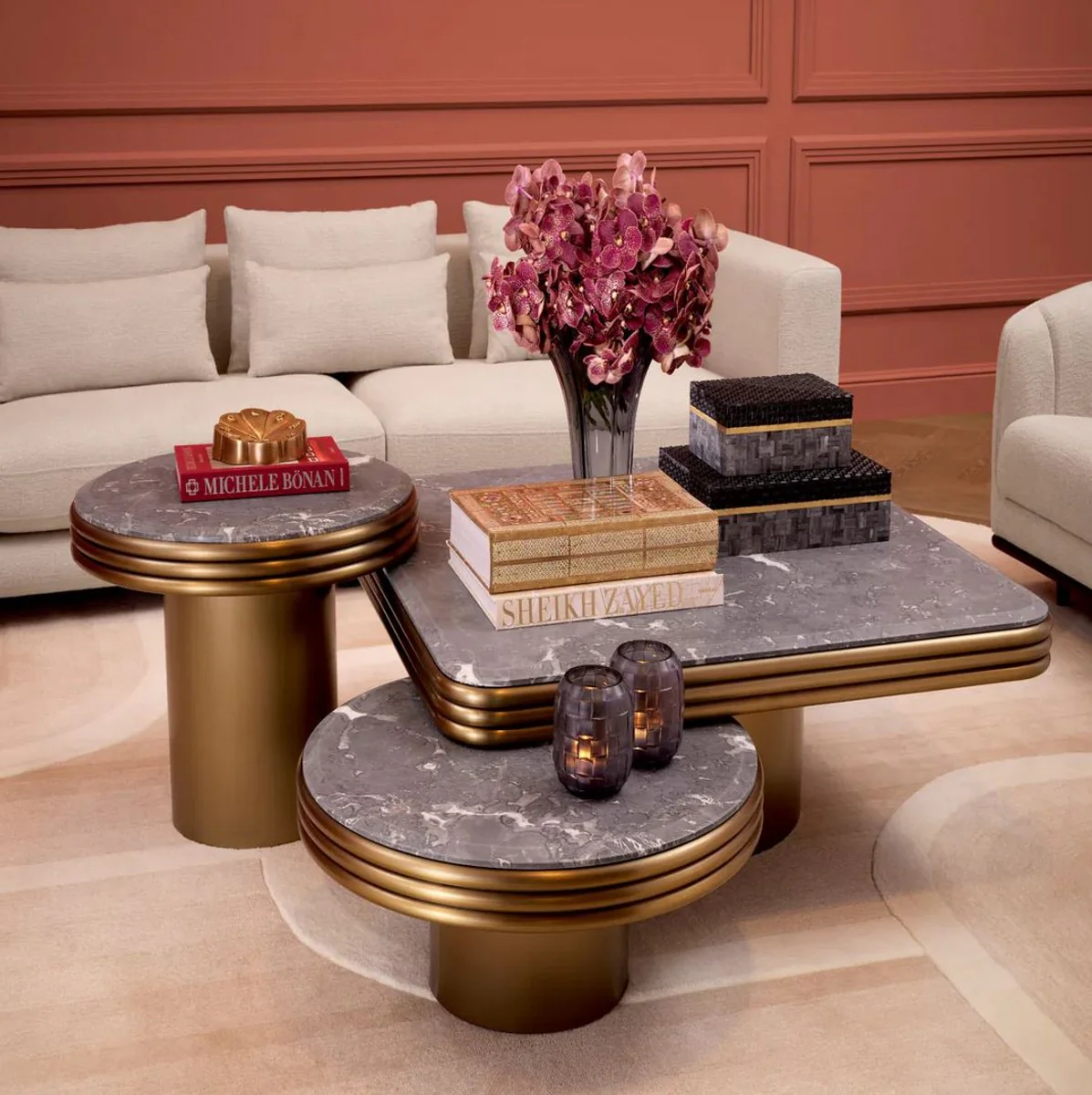 Luxury Living Room Rug Ivory - Various Sizes