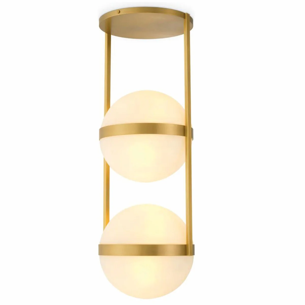 Luxury ceiling light antique brass / white H. 105 cm - Luxury Lights