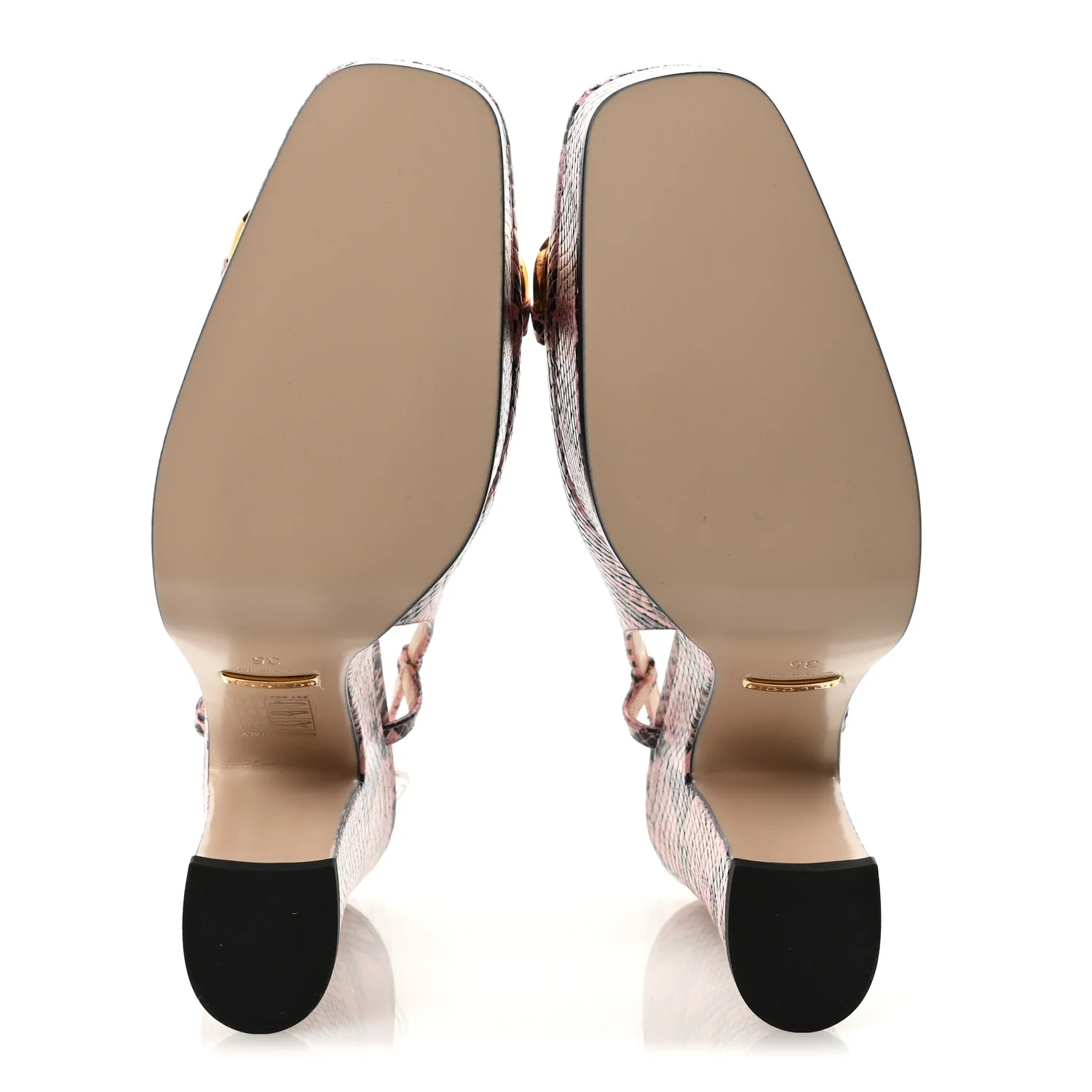 Calfskin Python Print Horsebit Platform 35/120mm Slingback Pumps 35 Wild Rose - Top Club