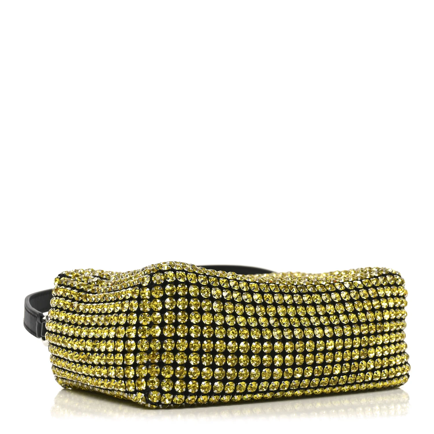 Mesh Crystal Rhinestone Mini Heiress Pouch Porcelain - Top Club