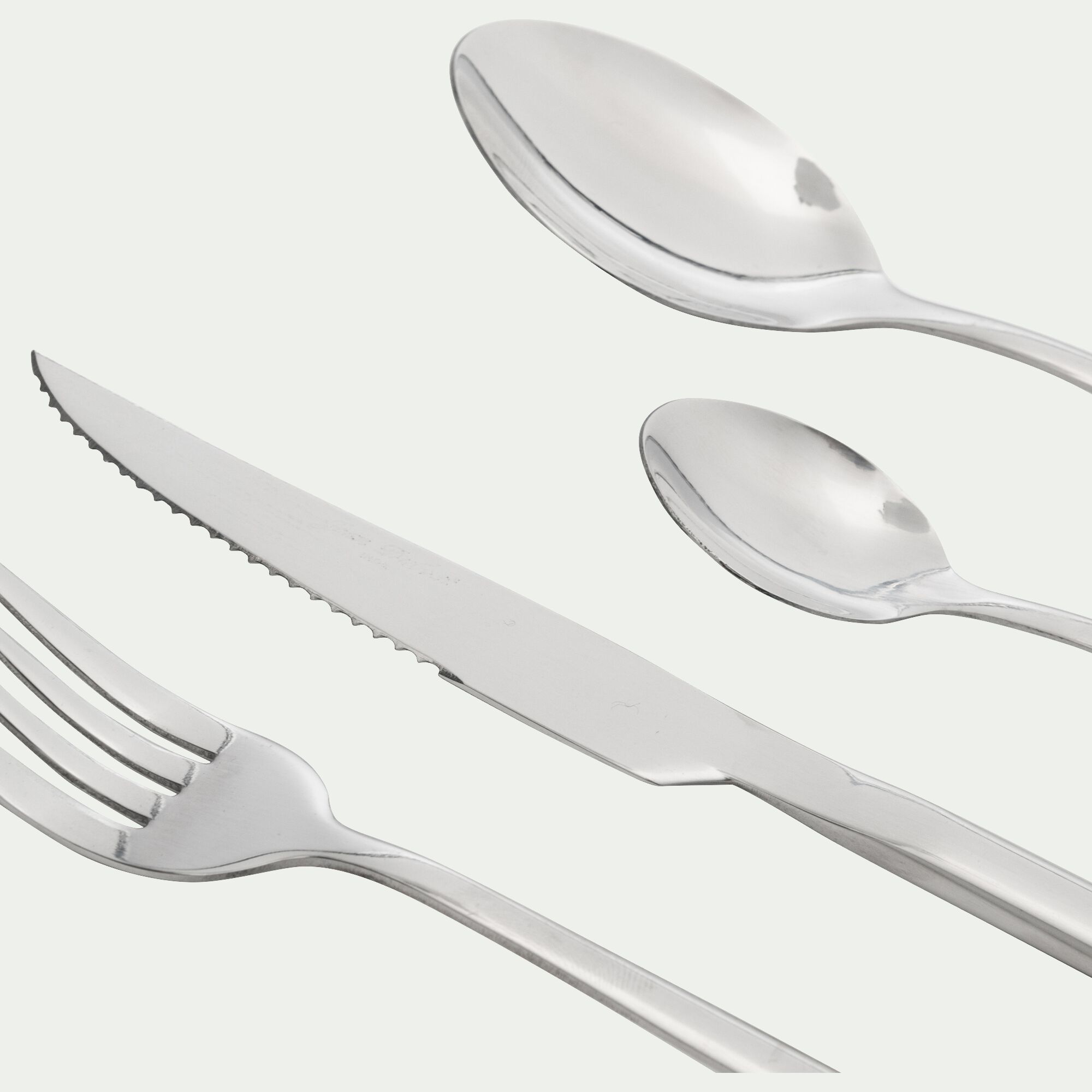 ACANA - Ménagère 24 pièces en acier inoxydable poli - gris argenté