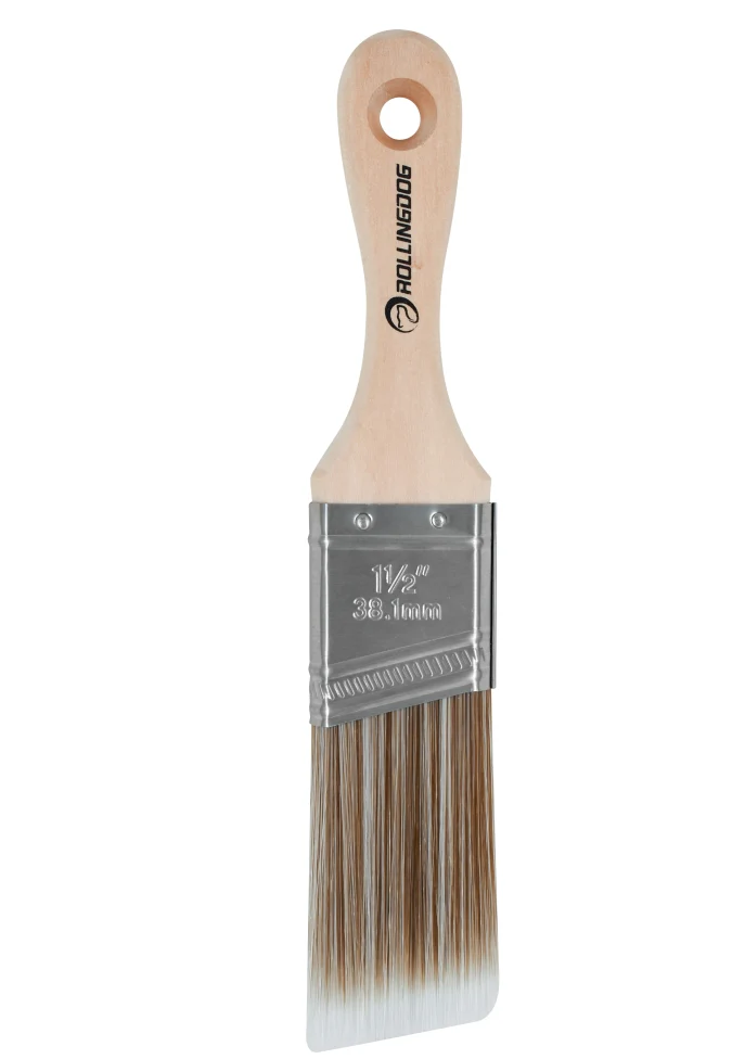 W1000 Series Short-Handle Angular Paint Brushes – SRT Synthetic Bristles with Maple Wood Handle (Multiple Sizes) - Alvarez Pro Painting LLC