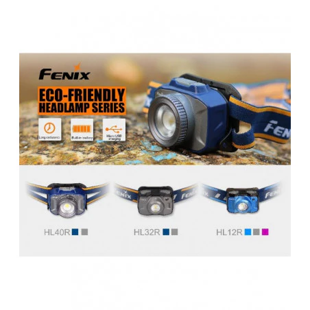 Fenix ​​HL40R High Performance Rechargeable with Zoom black - Headlamp