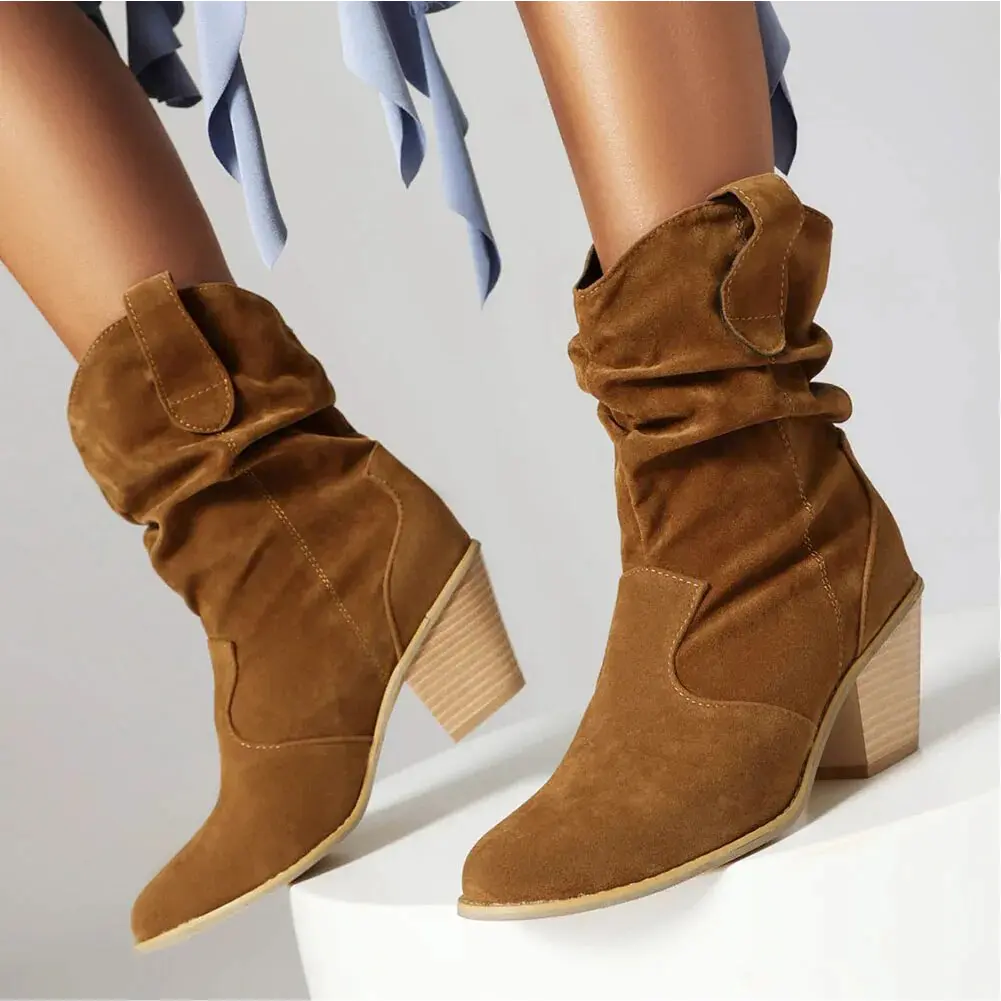 Alison Hart�?Ruched Western Boots