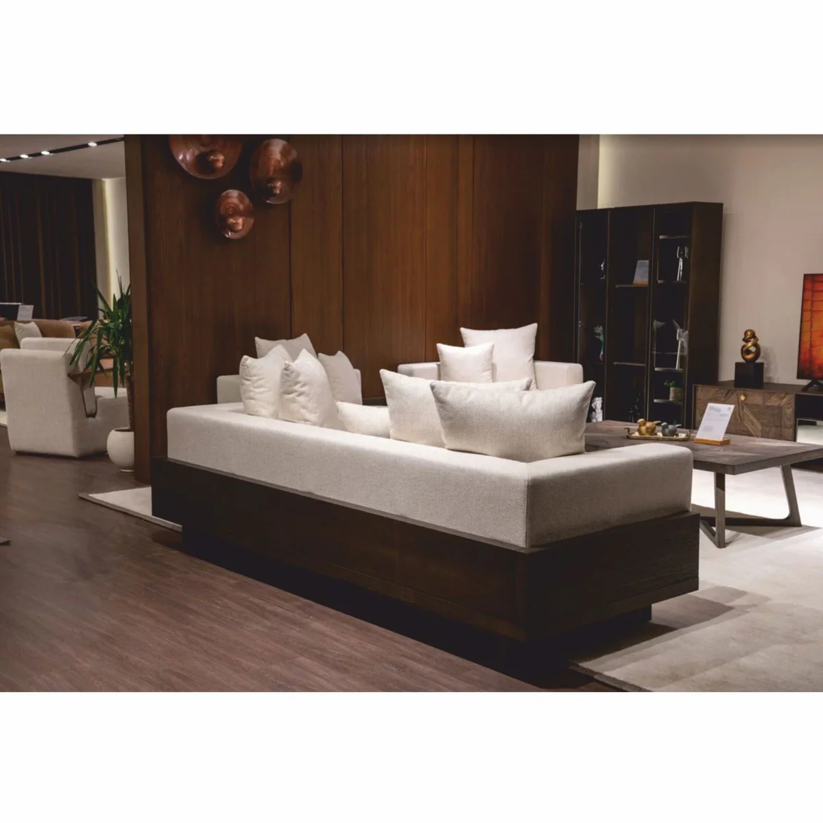 Luxury solid wood coffee table brown 138 cm - hotel & living room furniture