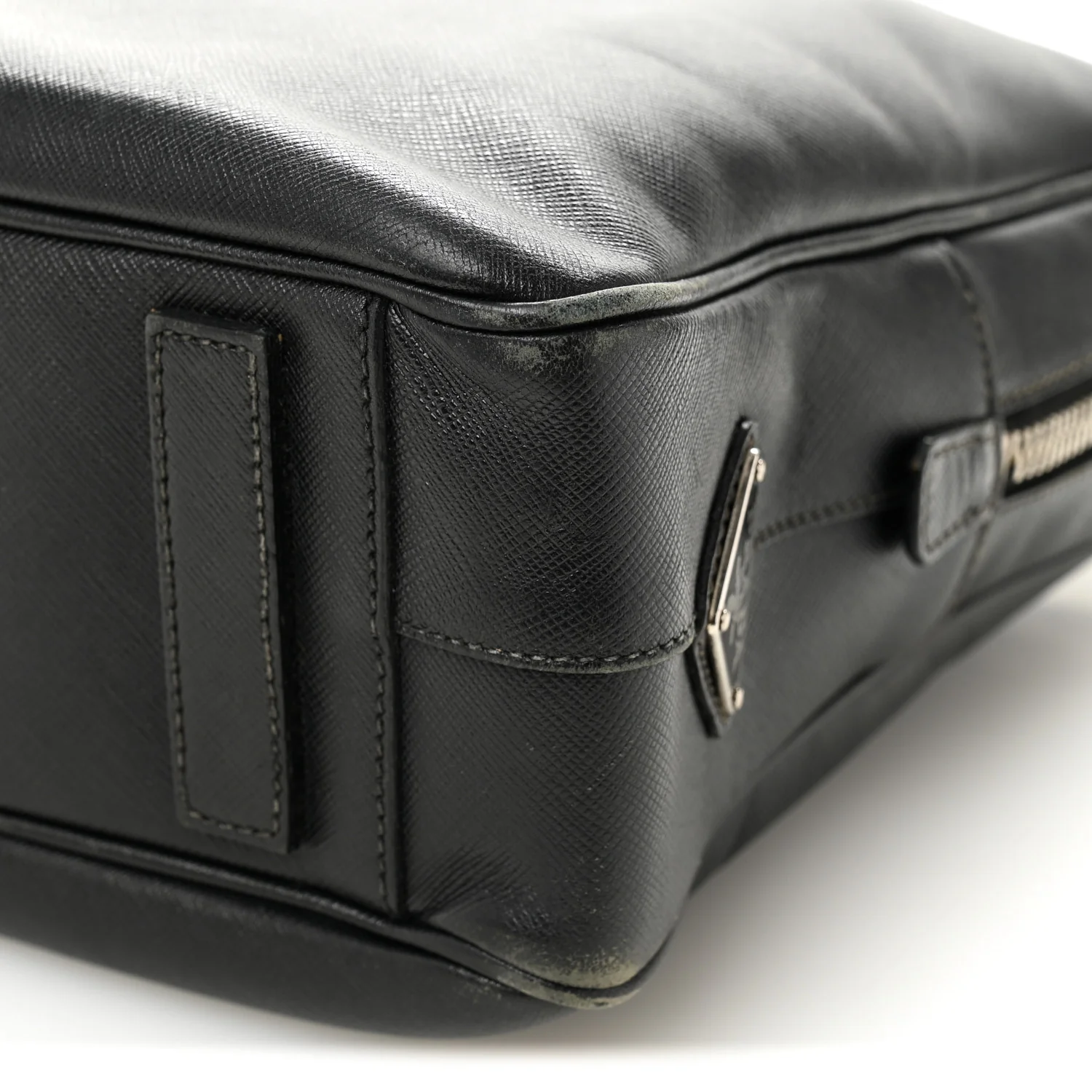 Saffiano Travel Briefcase Black - Top Club