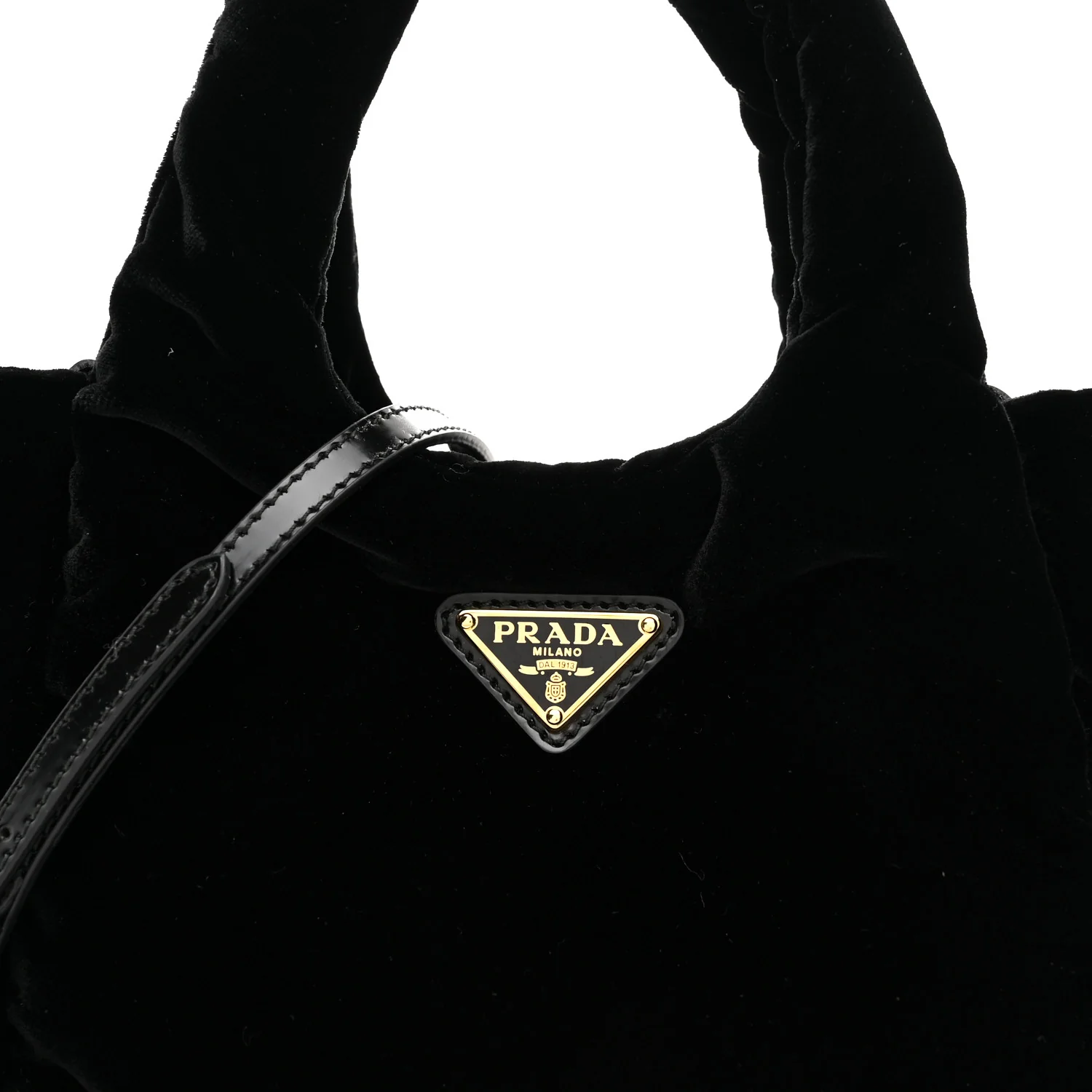 Padded Velvet Mini Bag Black - Top Club