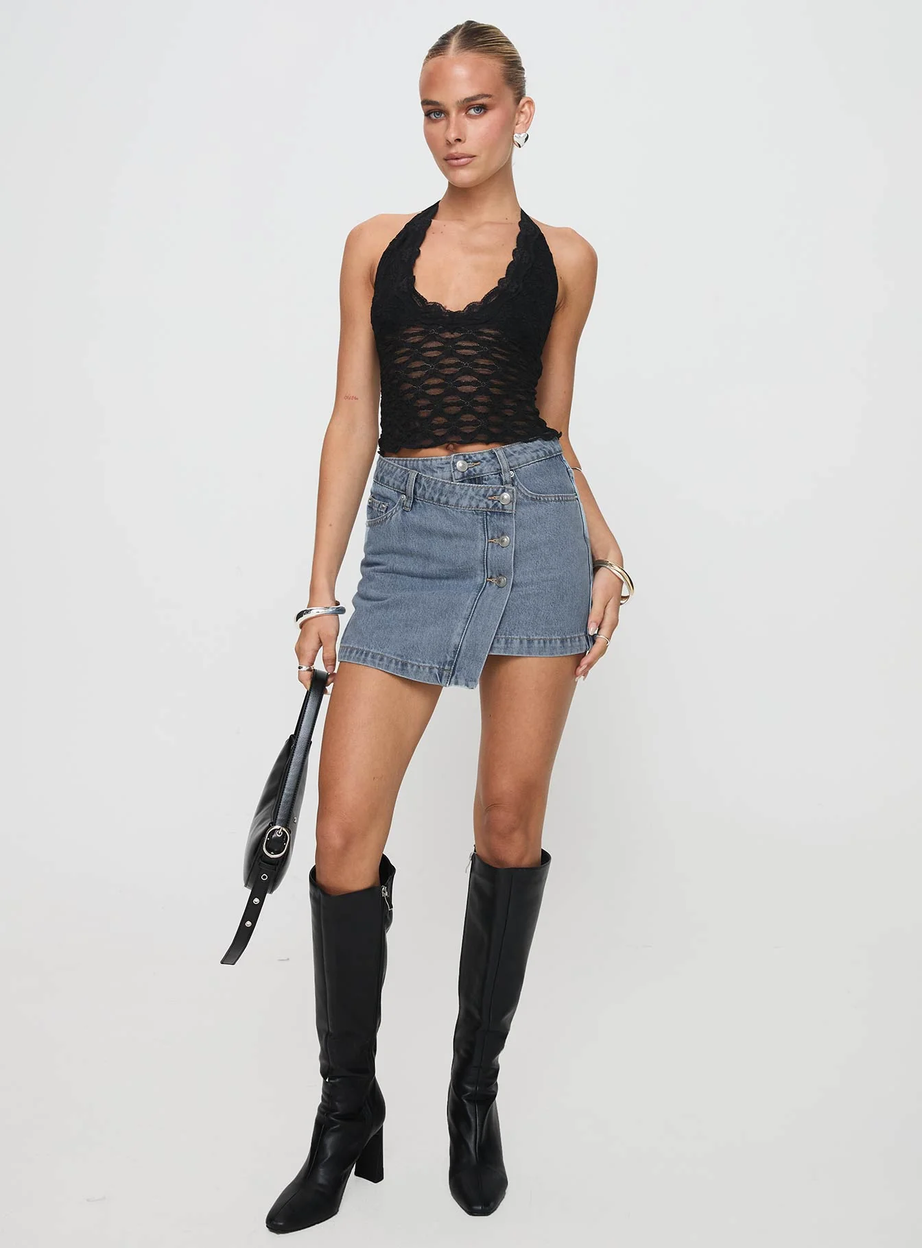 Only Angel Halter Top Black