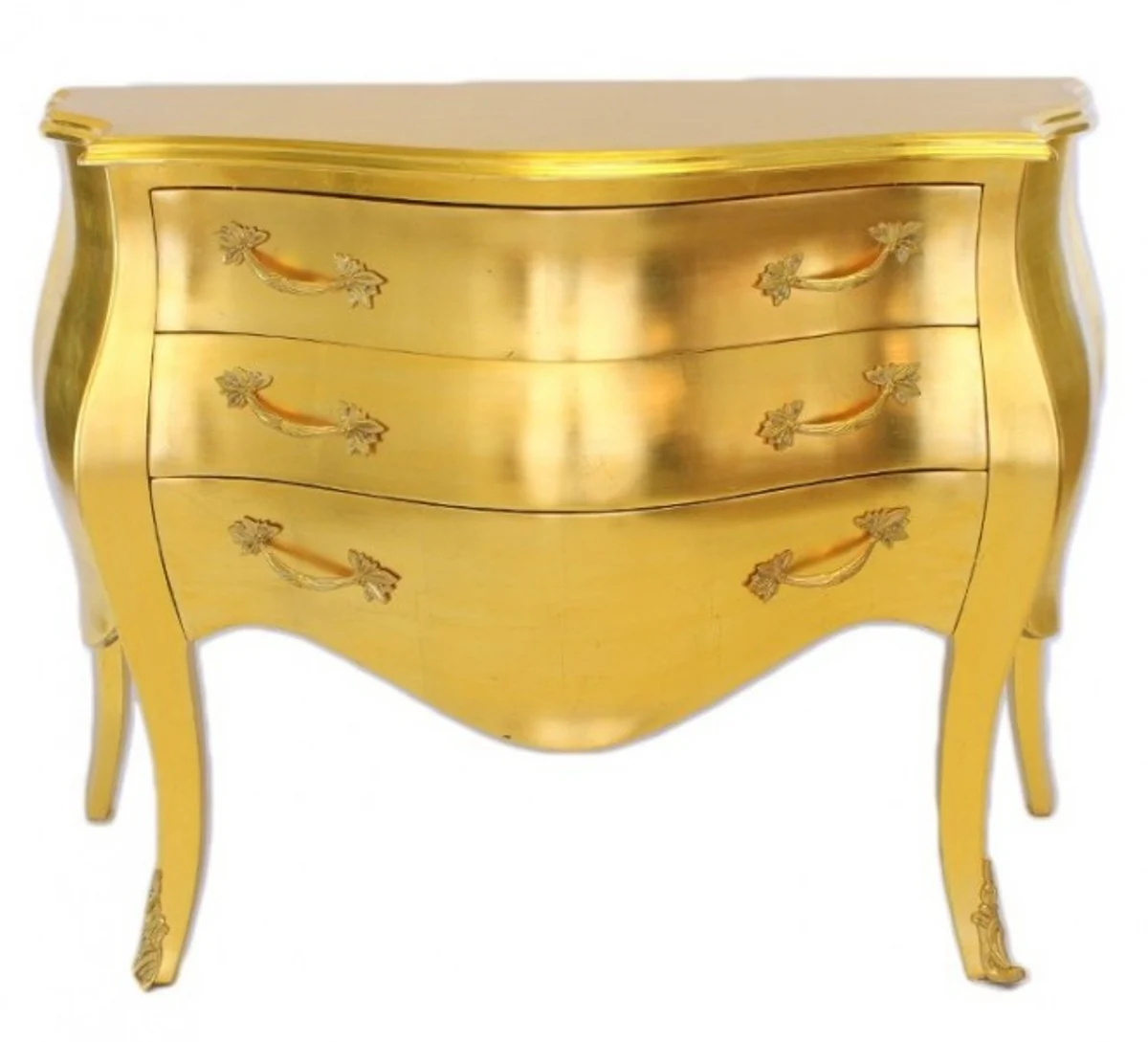 Baroque chest of drawers gold 120 cm - handmade from solid wood