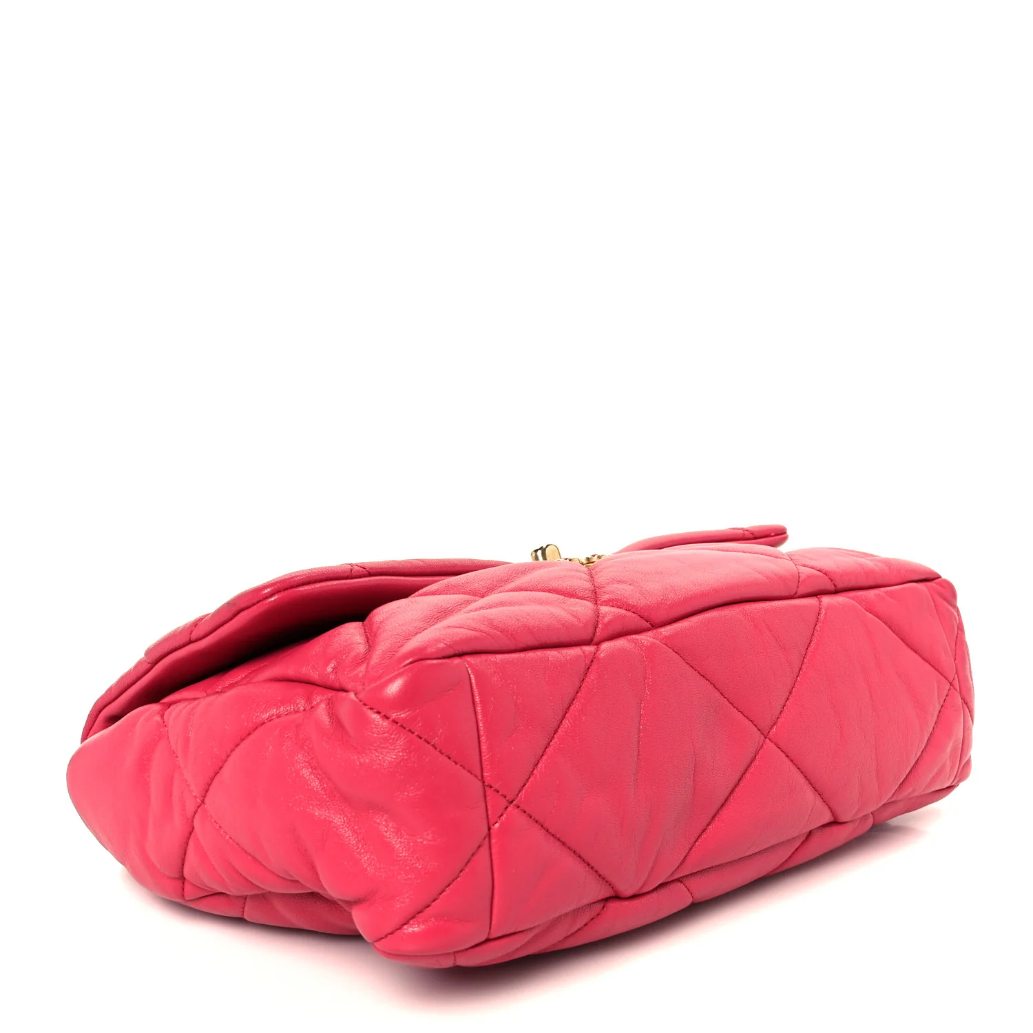 Goatskin Quilted Large Chanel 19 Flap Dark Pink - Top Club