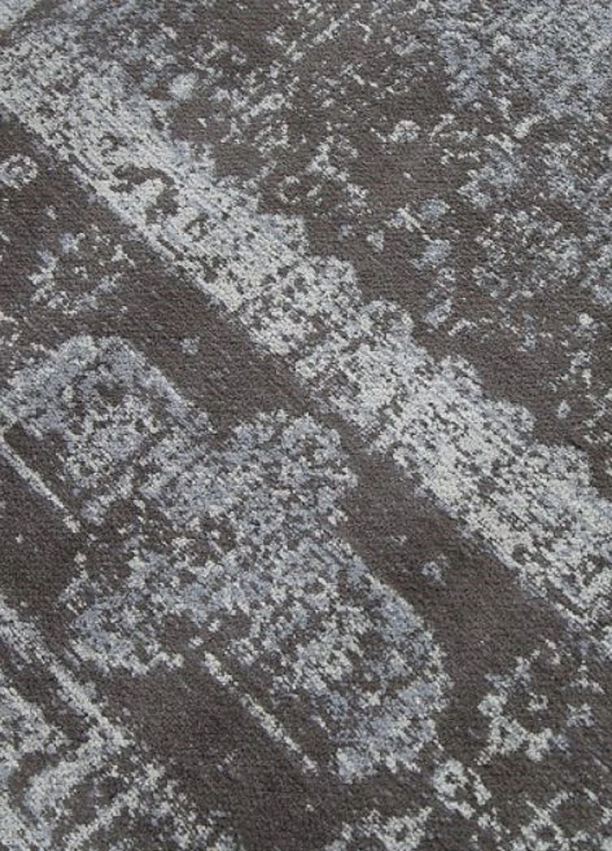 Vintage living room rug light gray 160 x 240 cm - Rectangular cotton rug - Living room decoration accessories