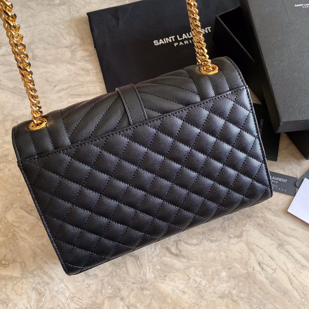 Y  Envelope Medium Bag In Mix Matelasse Grain  De Poudre Embossed Leather - Top Club