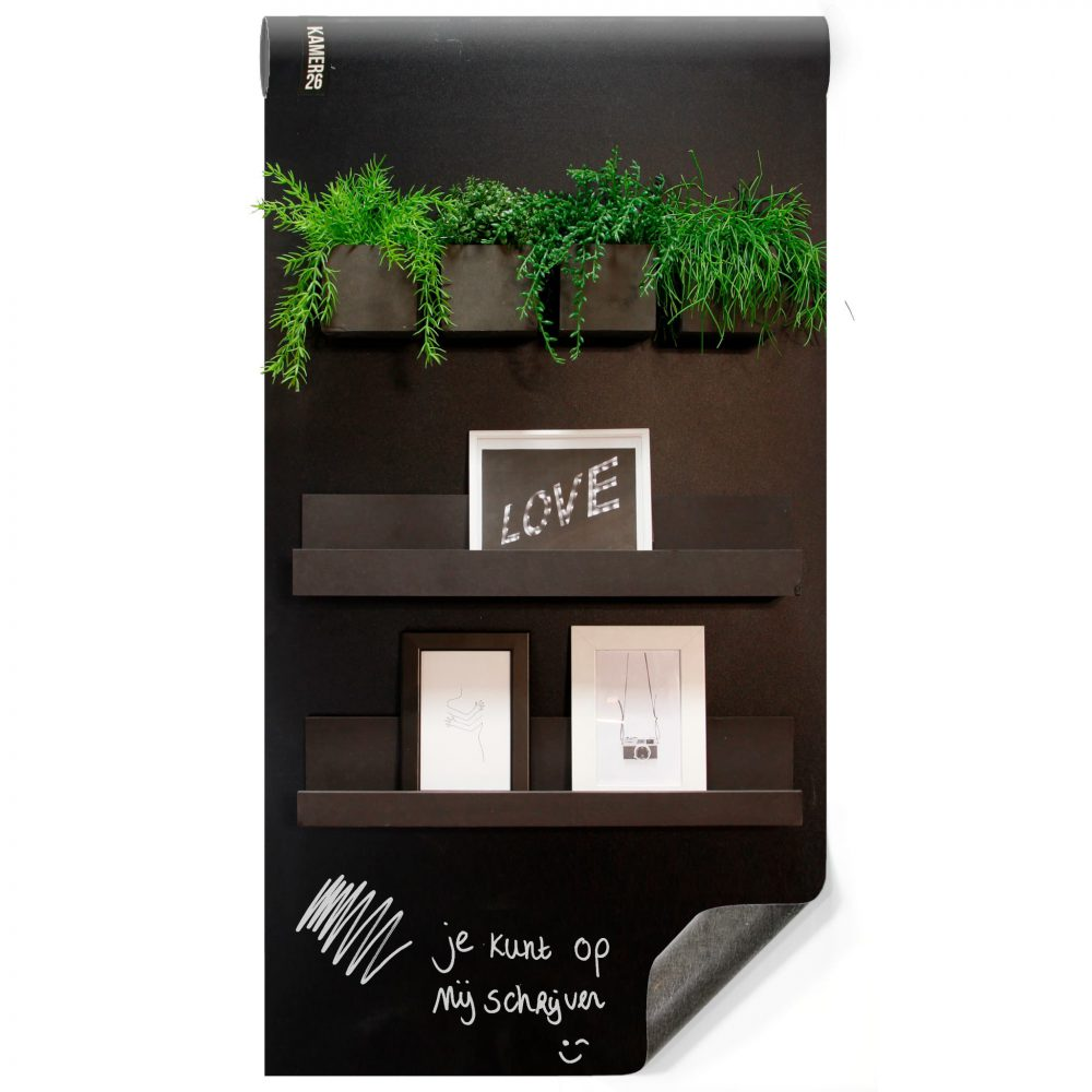 Magneetbehang luxe - krijtbord zwart 100x250 cm