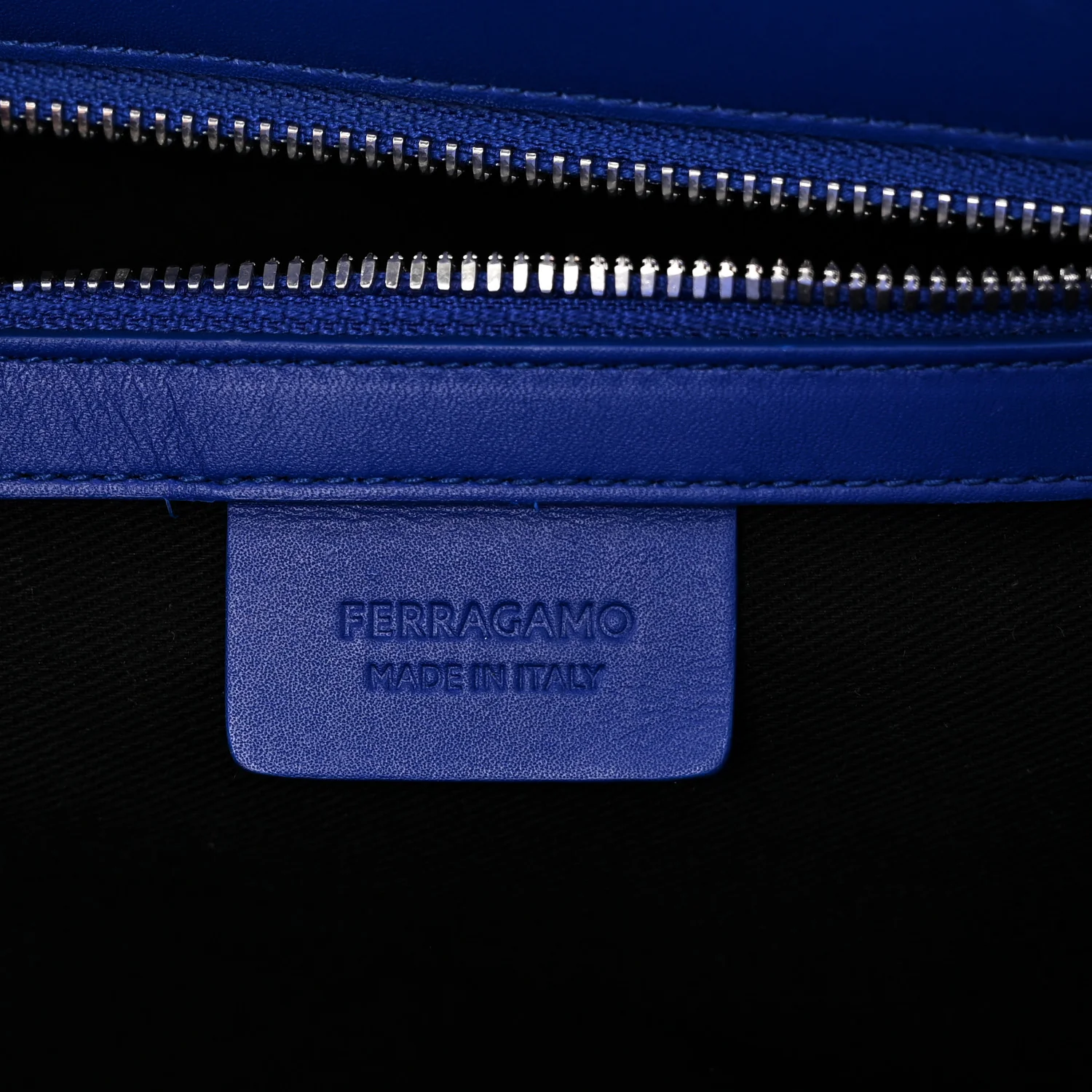 Calfskin Calfskin XL Gancini Buckles Tote Bag Blue - Top Club