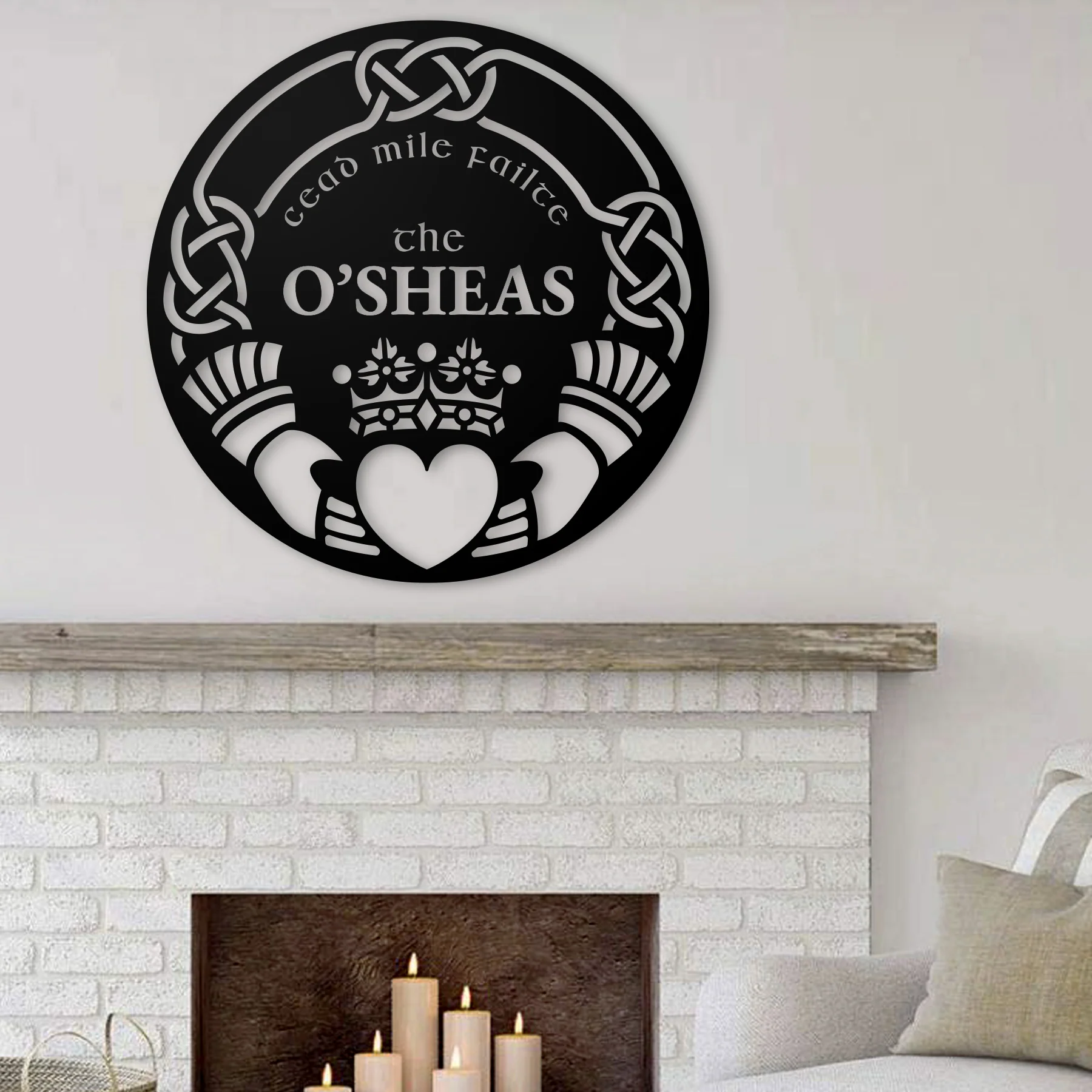 Custom Family Name Claddagh Art - Alvarez Pro Painting LLC