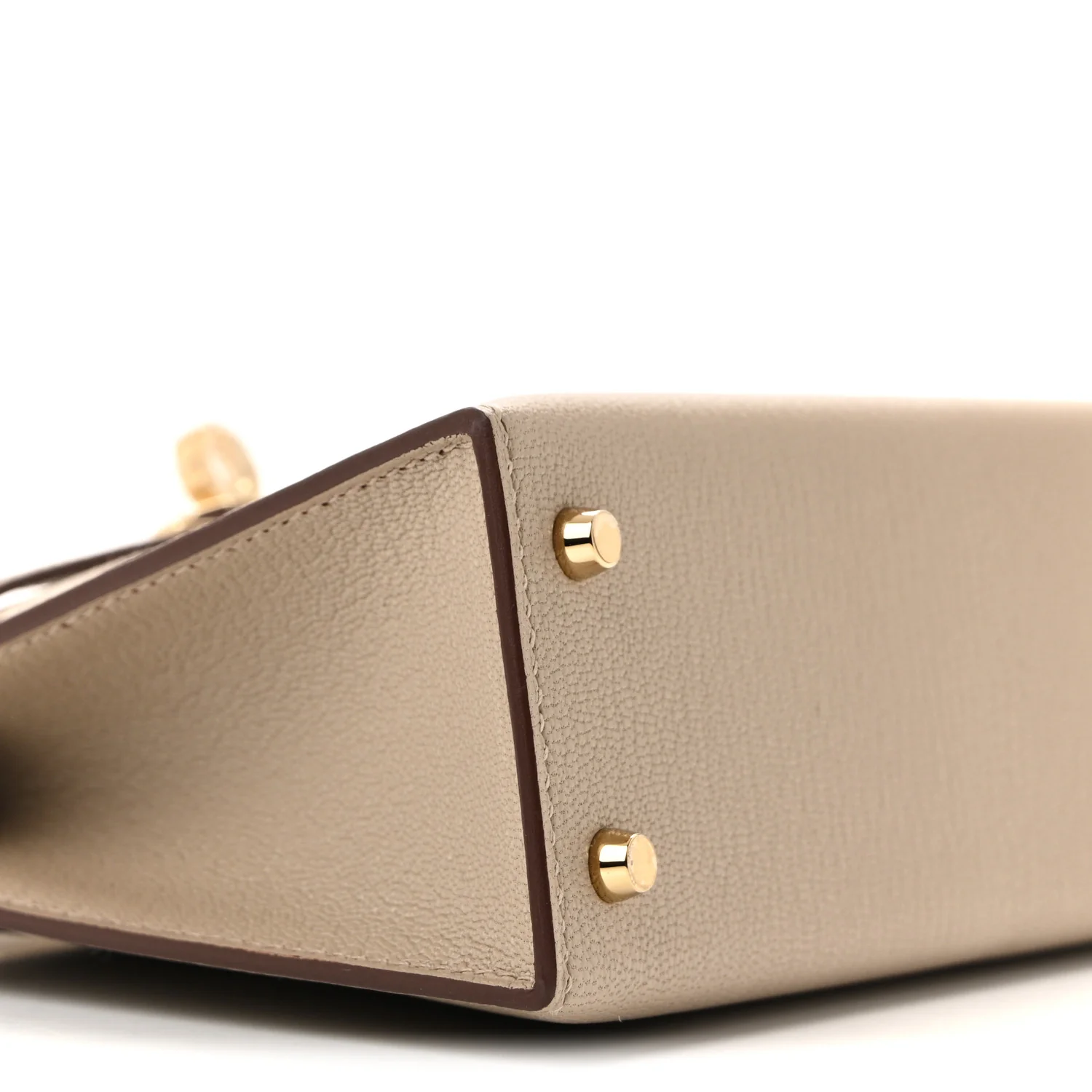 Chevre Mysore Horseshoe Mini Kelly Sellier 20 Gris Tourterelle Rose Mexico - Top Club