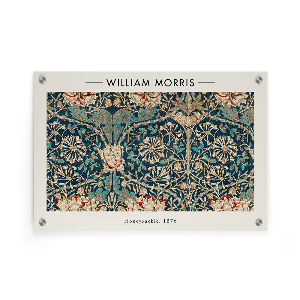 Walljar plexiglas schilderij - William Morris - Honeysuckle Plexiglas schilderij - 150 x 225 cm
