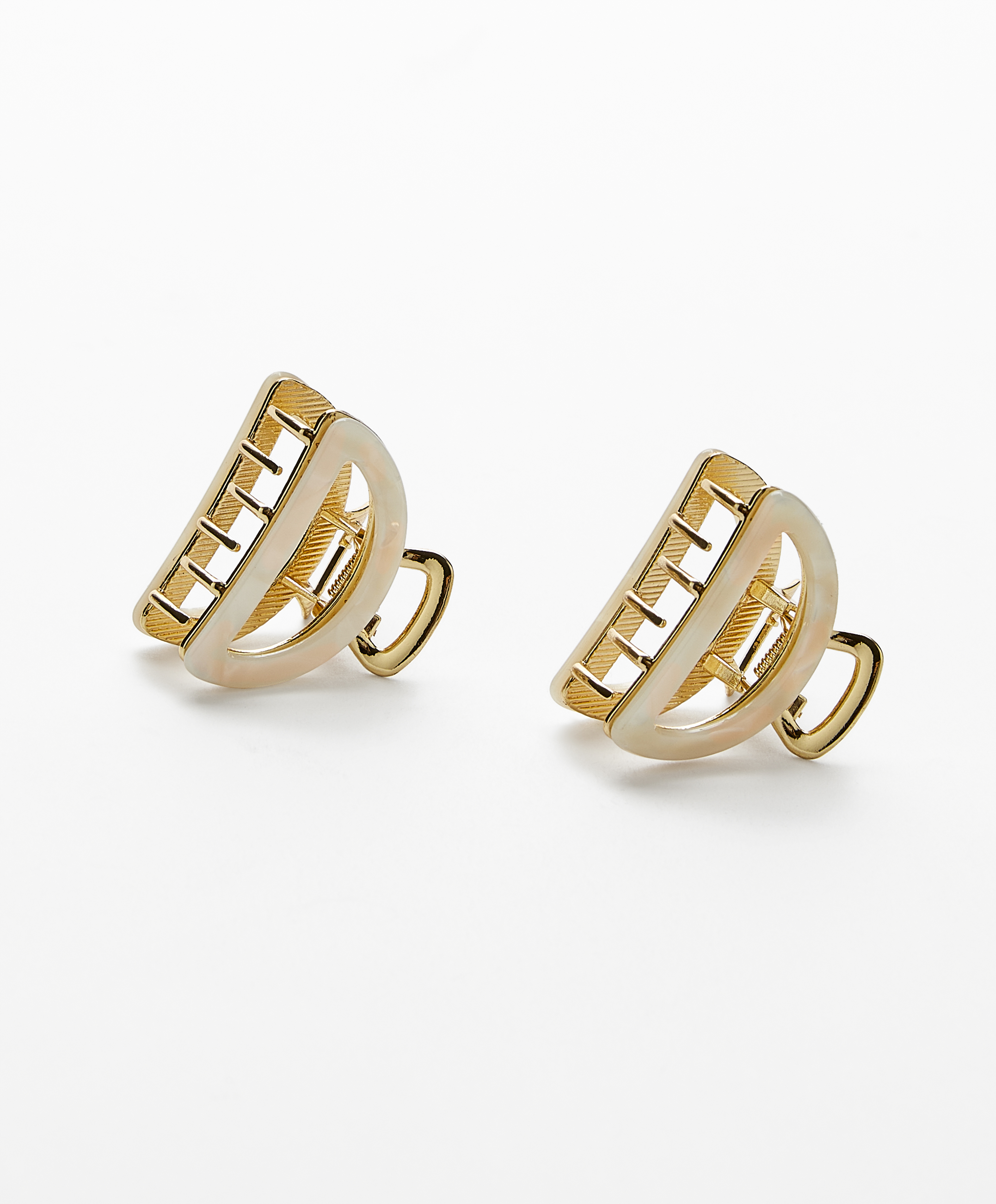 OYSHO 2 metallic mini hair clasps