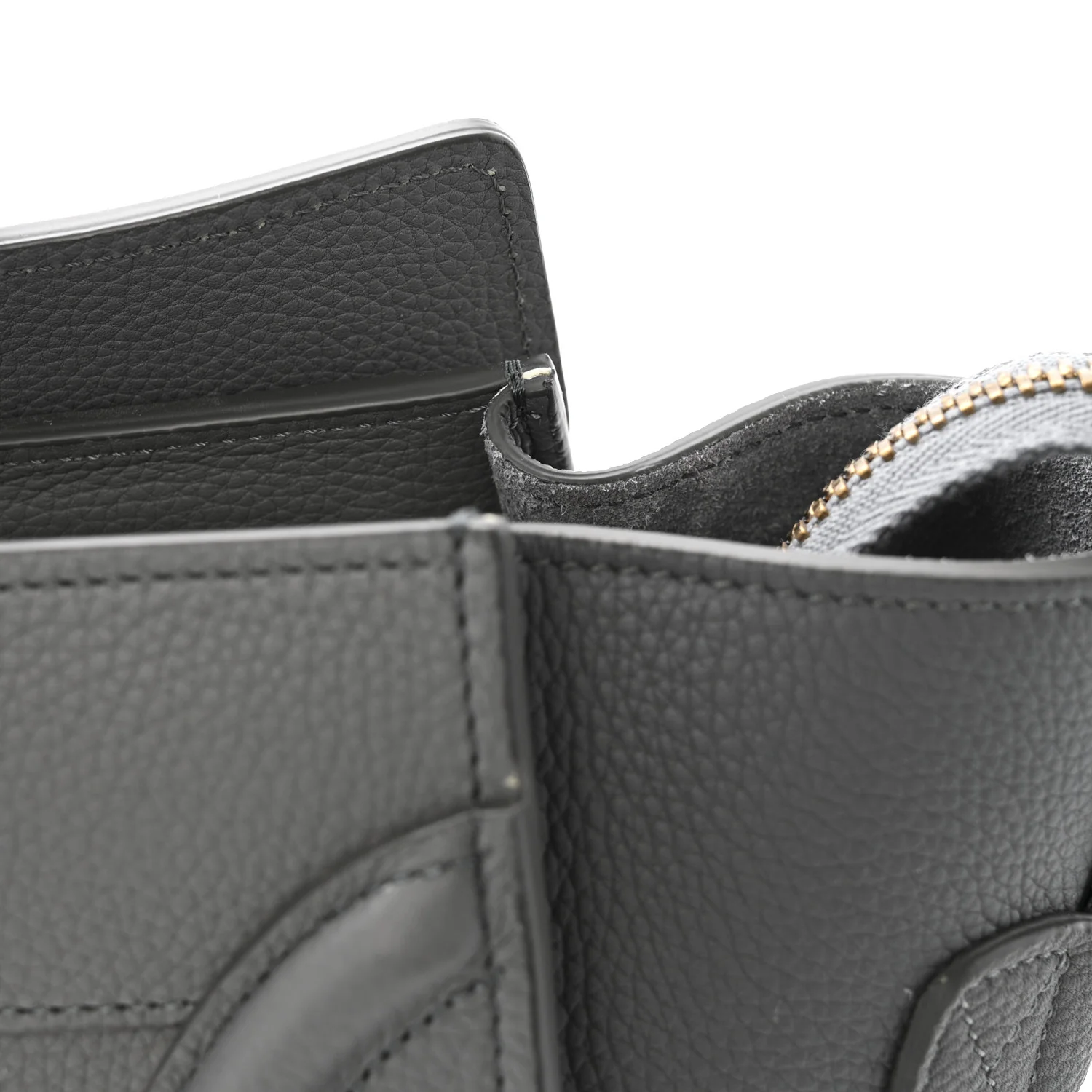 Baby Drummed Calfskin Micro Luggage Kohl - Top Club