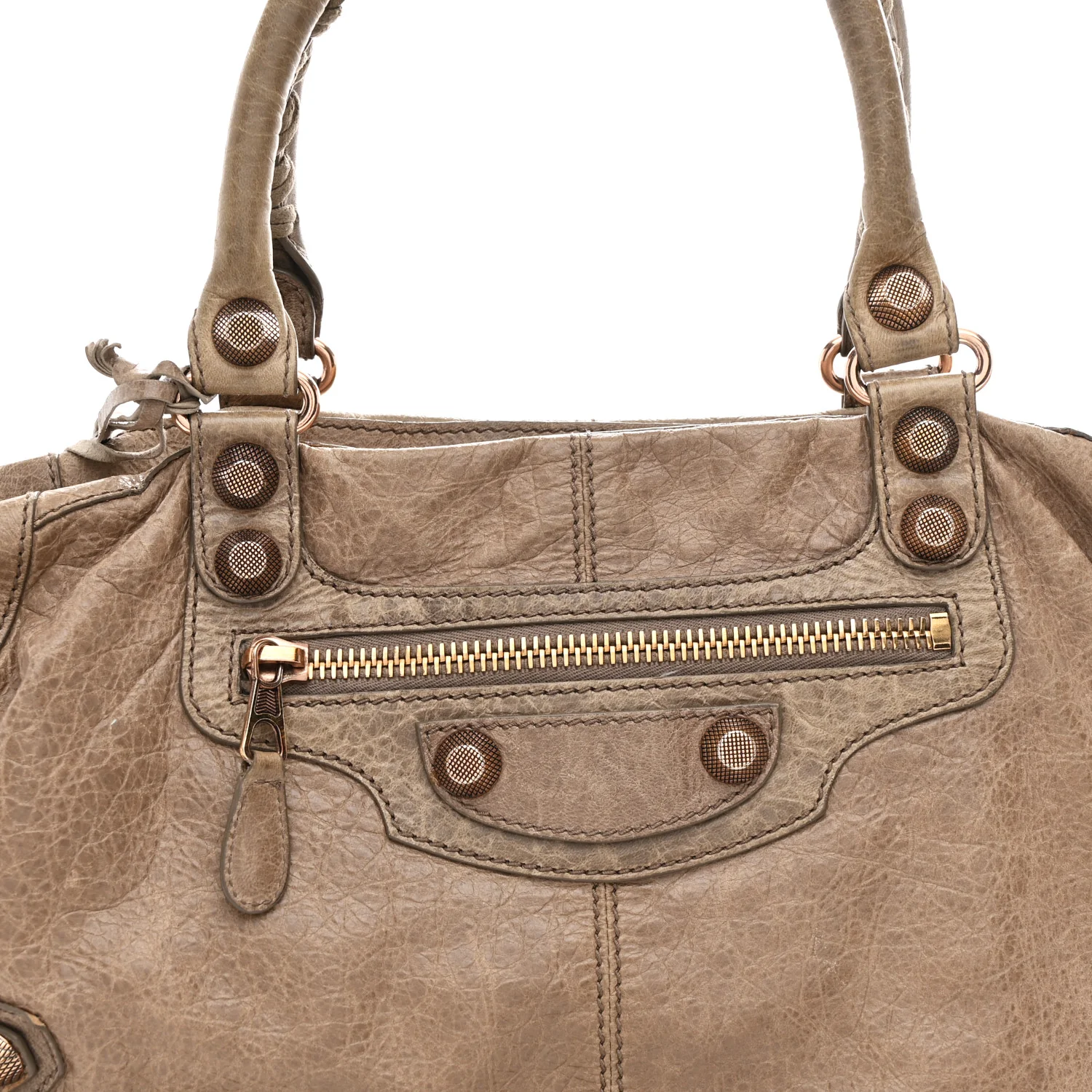 Agneau Giant 12 Rose Gold Hardware Work Gris Poivre - Top Club