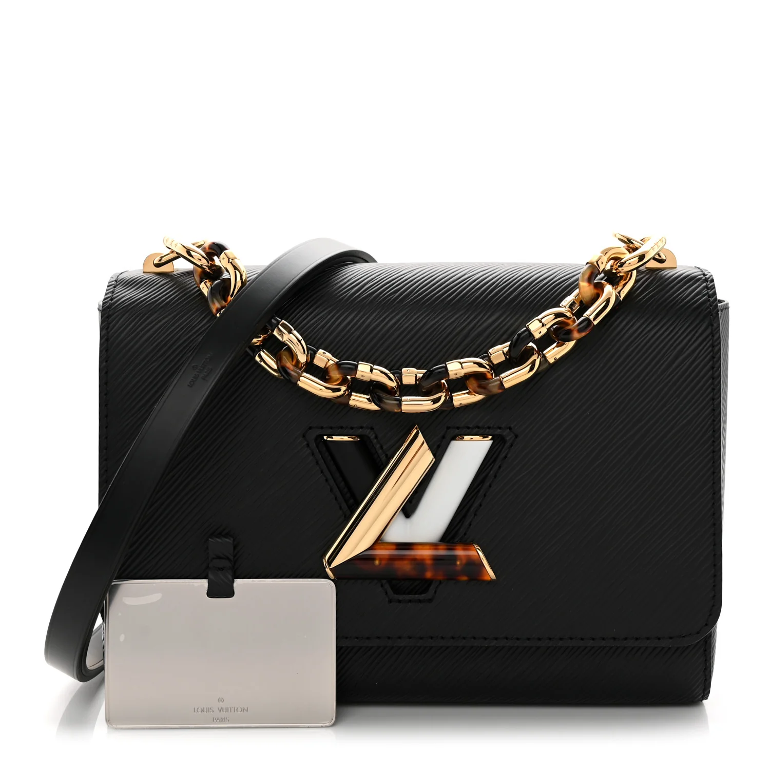 Epi Tortoiseshell Twist Shoulder Bag MM Black - Top Club