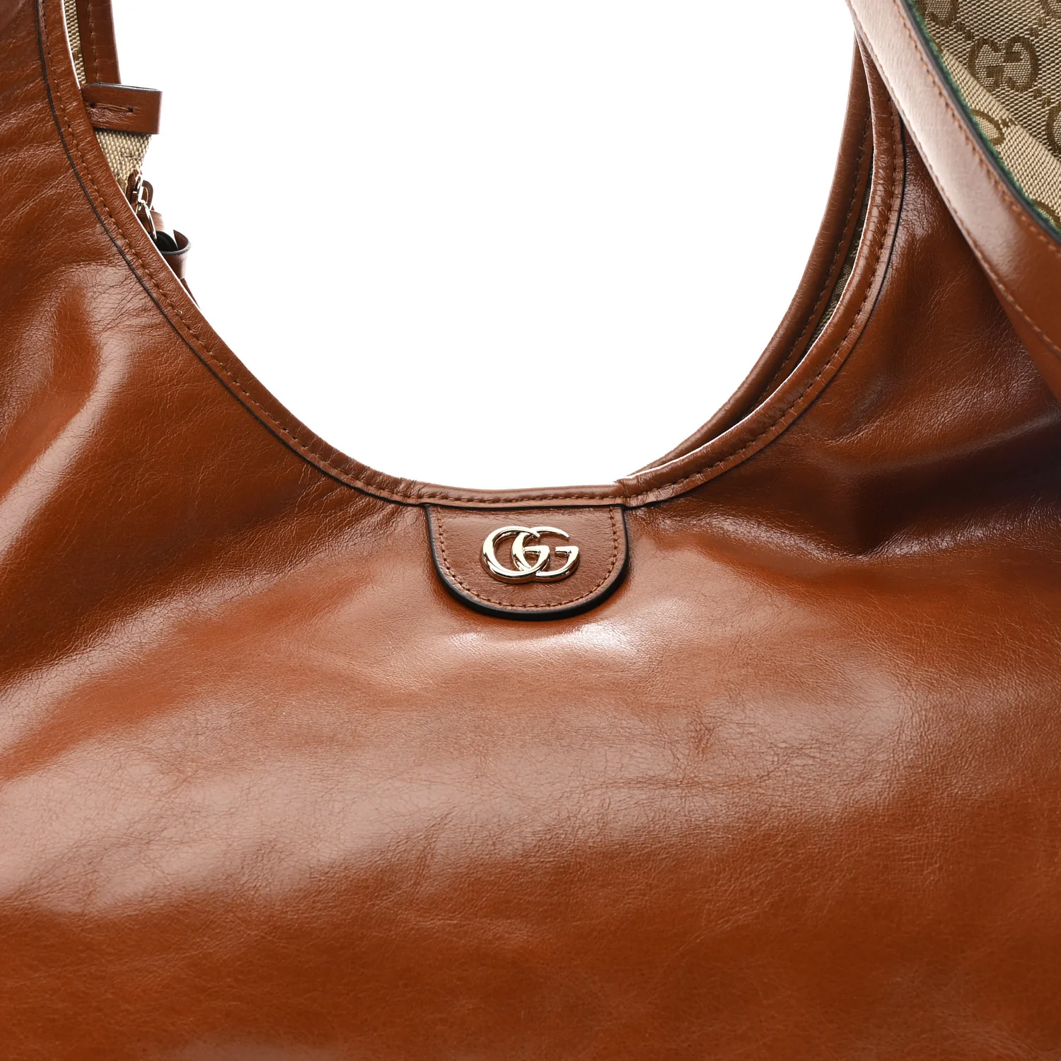 Soft Glossy Calfskin Large Giglio Tote Dark Brown - Top Club