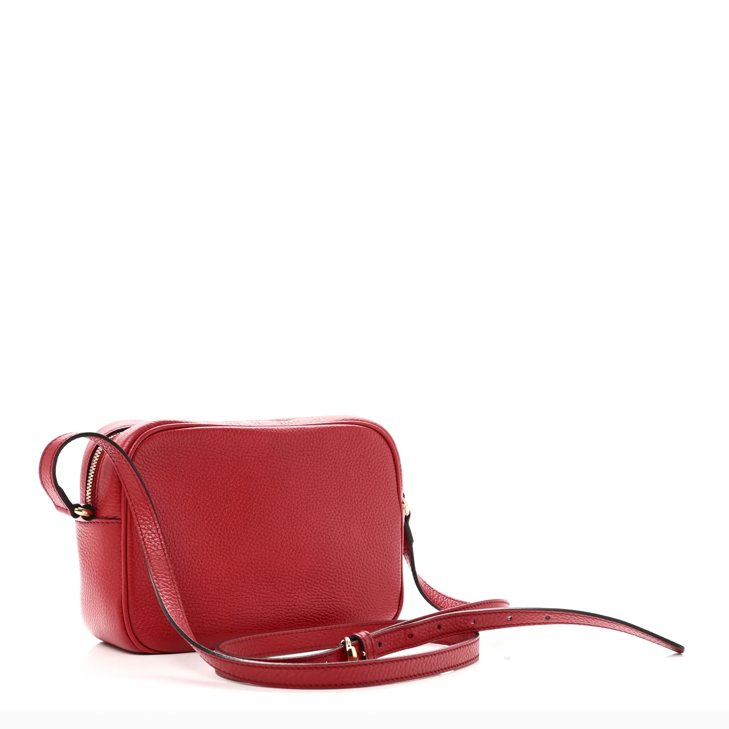 Pebbled Calfskin Small Soho Disco Bag Tabasco Red - Top Club