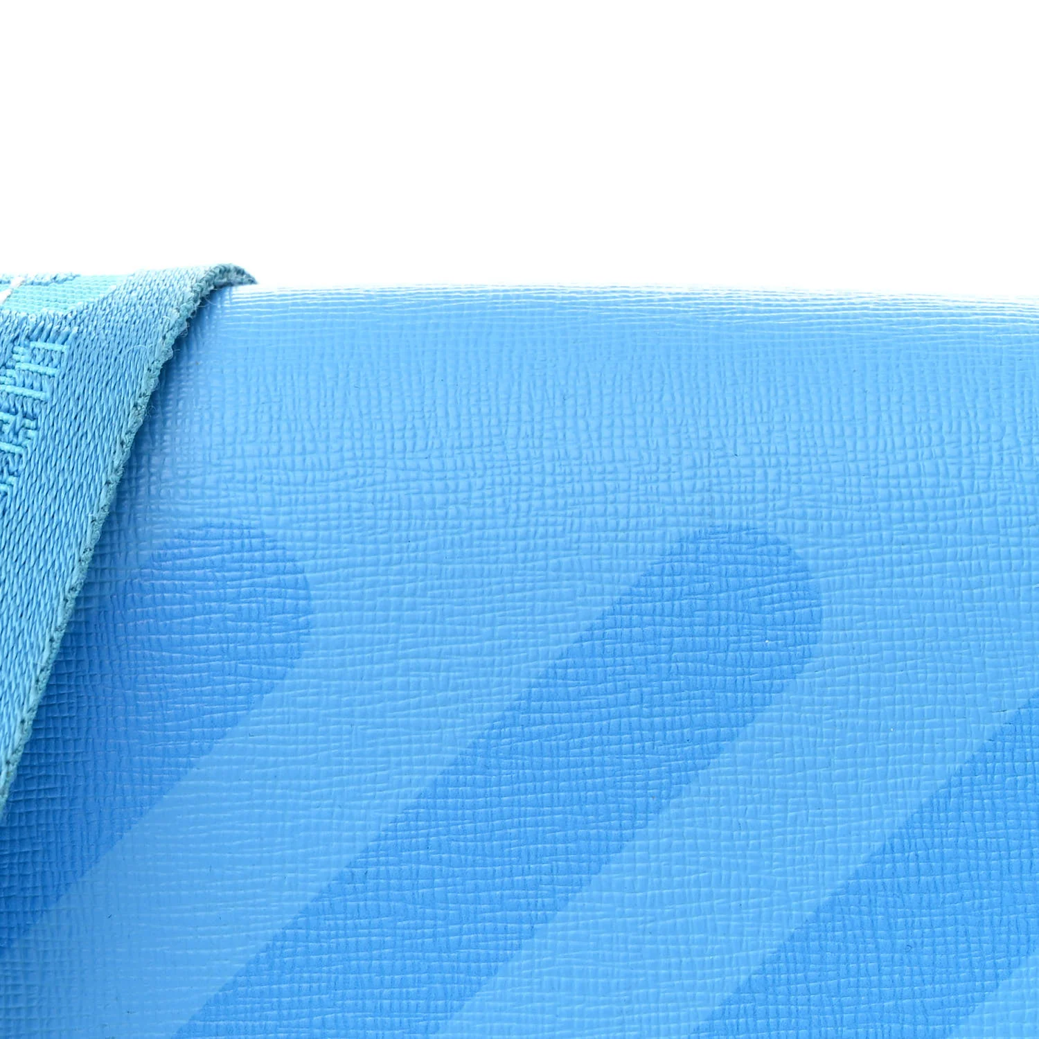 Saffiano Striped Mini Diag Binder Clip Bag Blue - Top Club