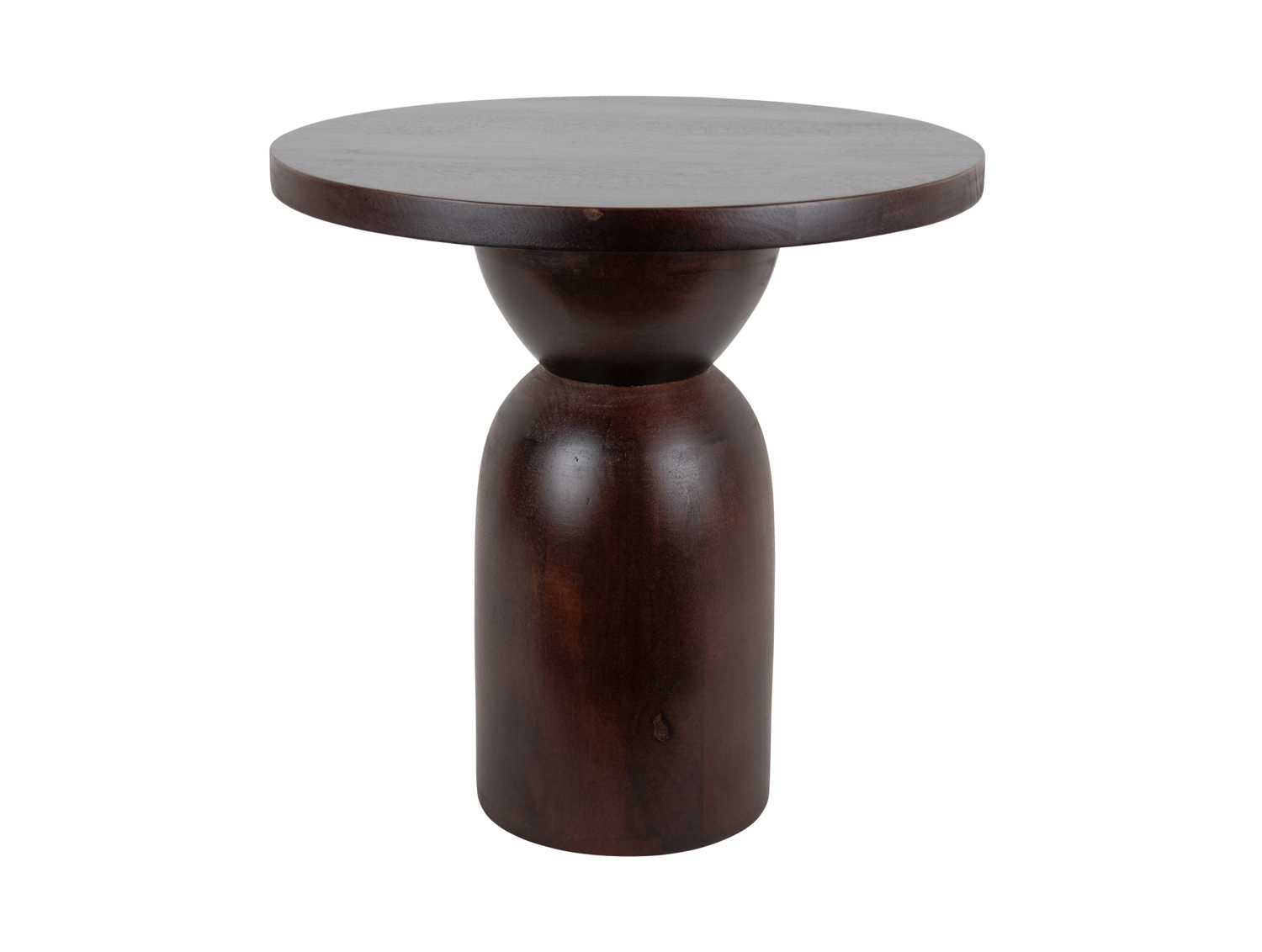 Side table Noche large mango wood walnut lacquer