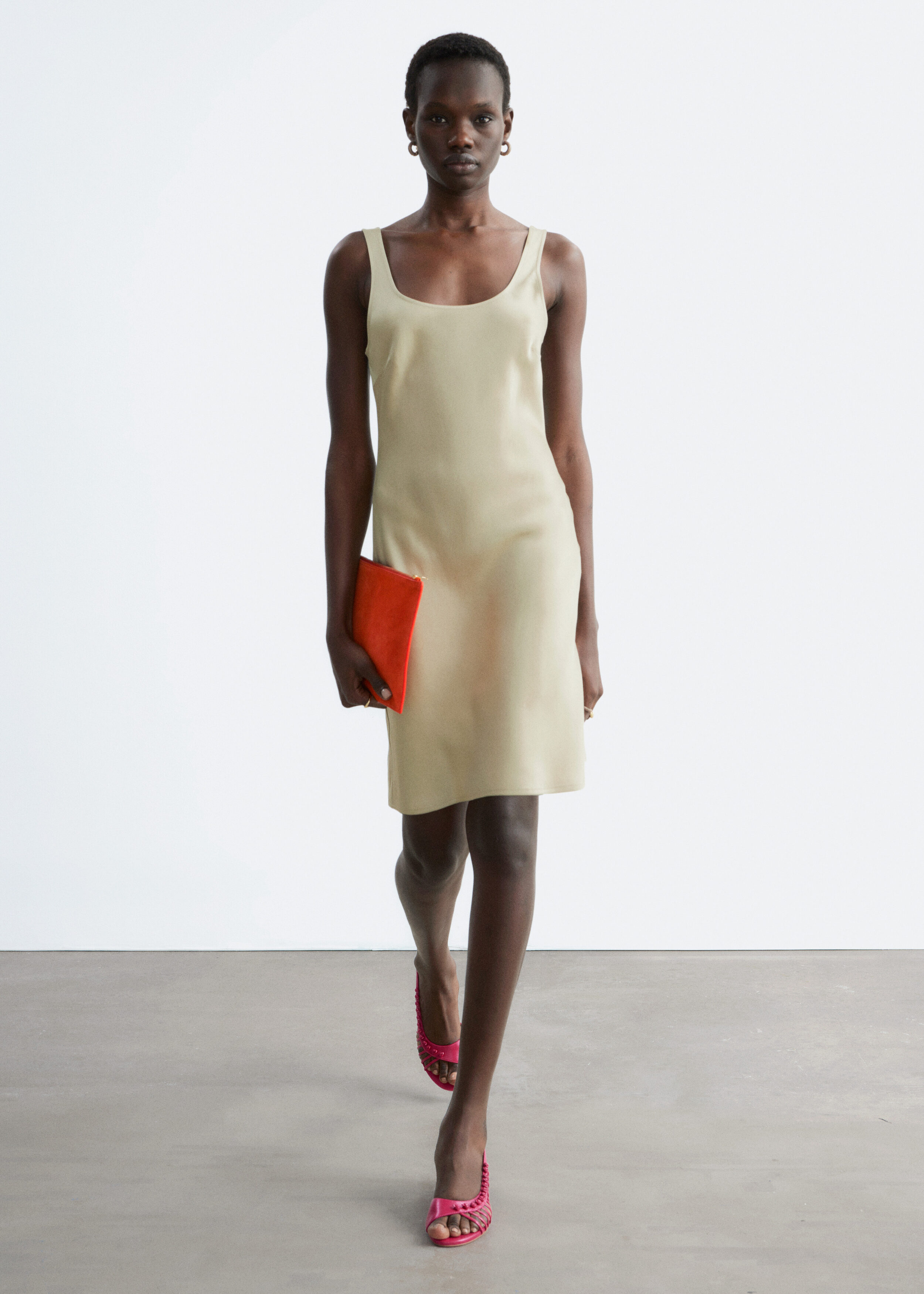 & Other Stories SATIN SLIP MINI DRESS