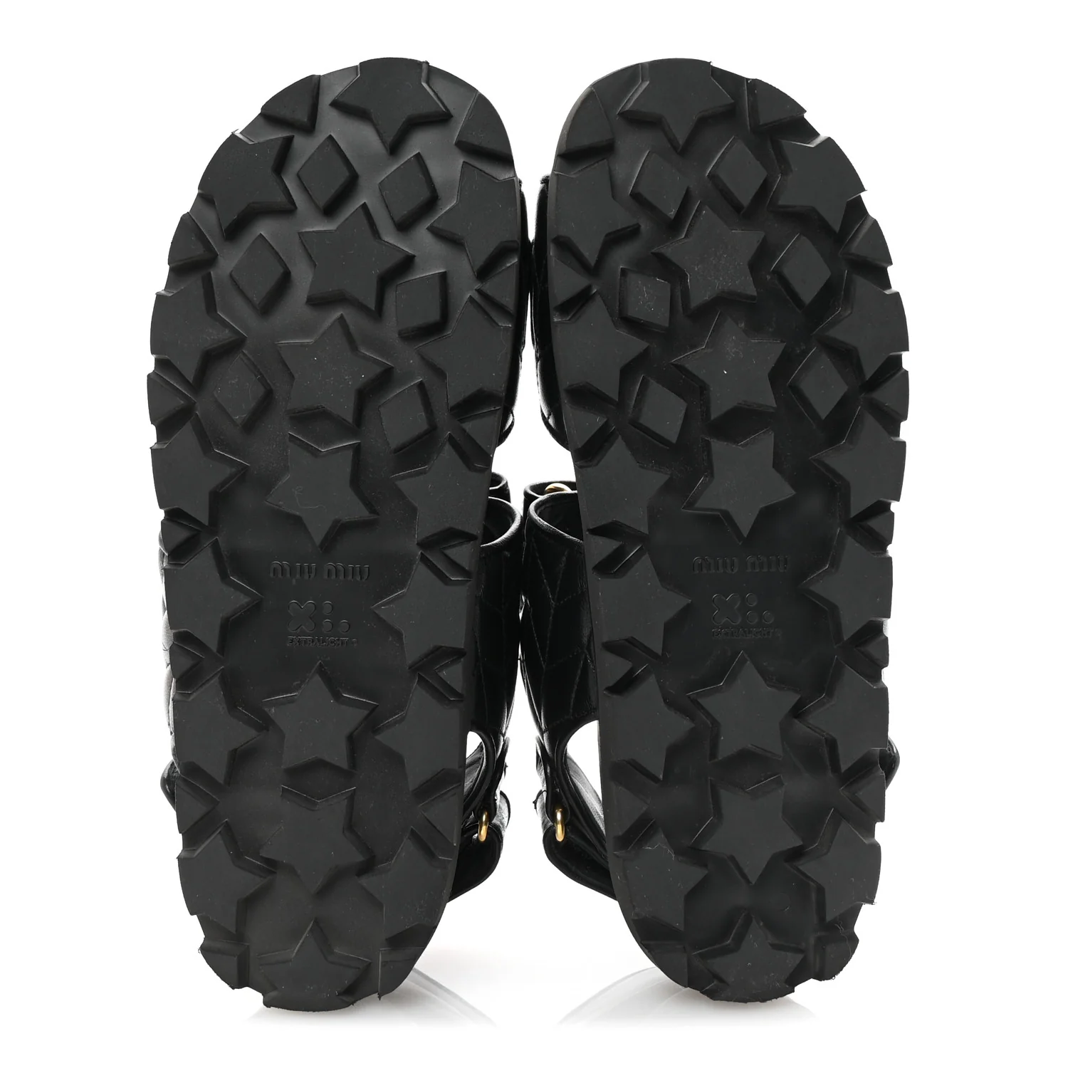 Nappa Matelasse Sporty Sandals 39 Black - Top Club