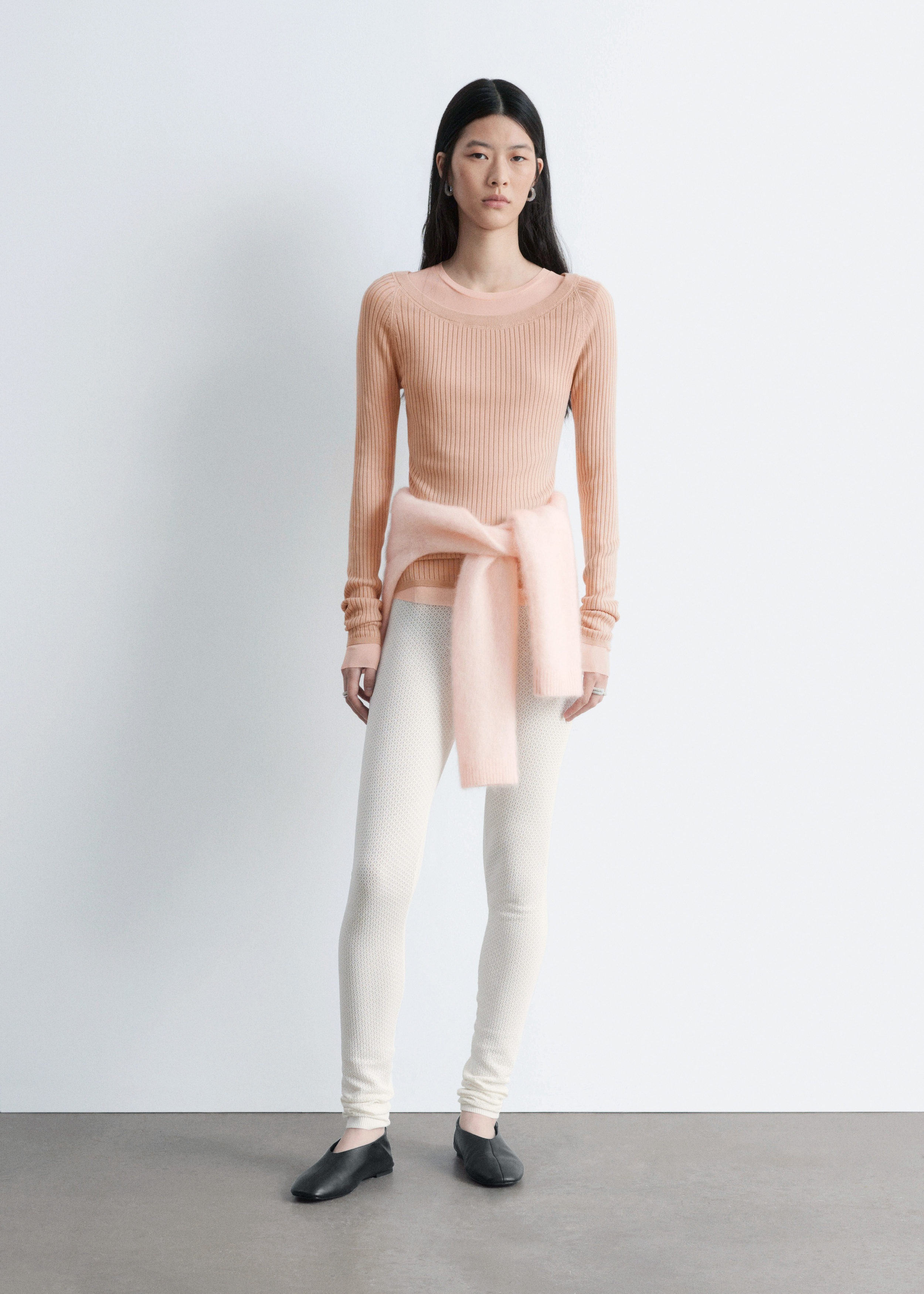 & Other Stories BOAT-NECK RIB-KNIT TOP