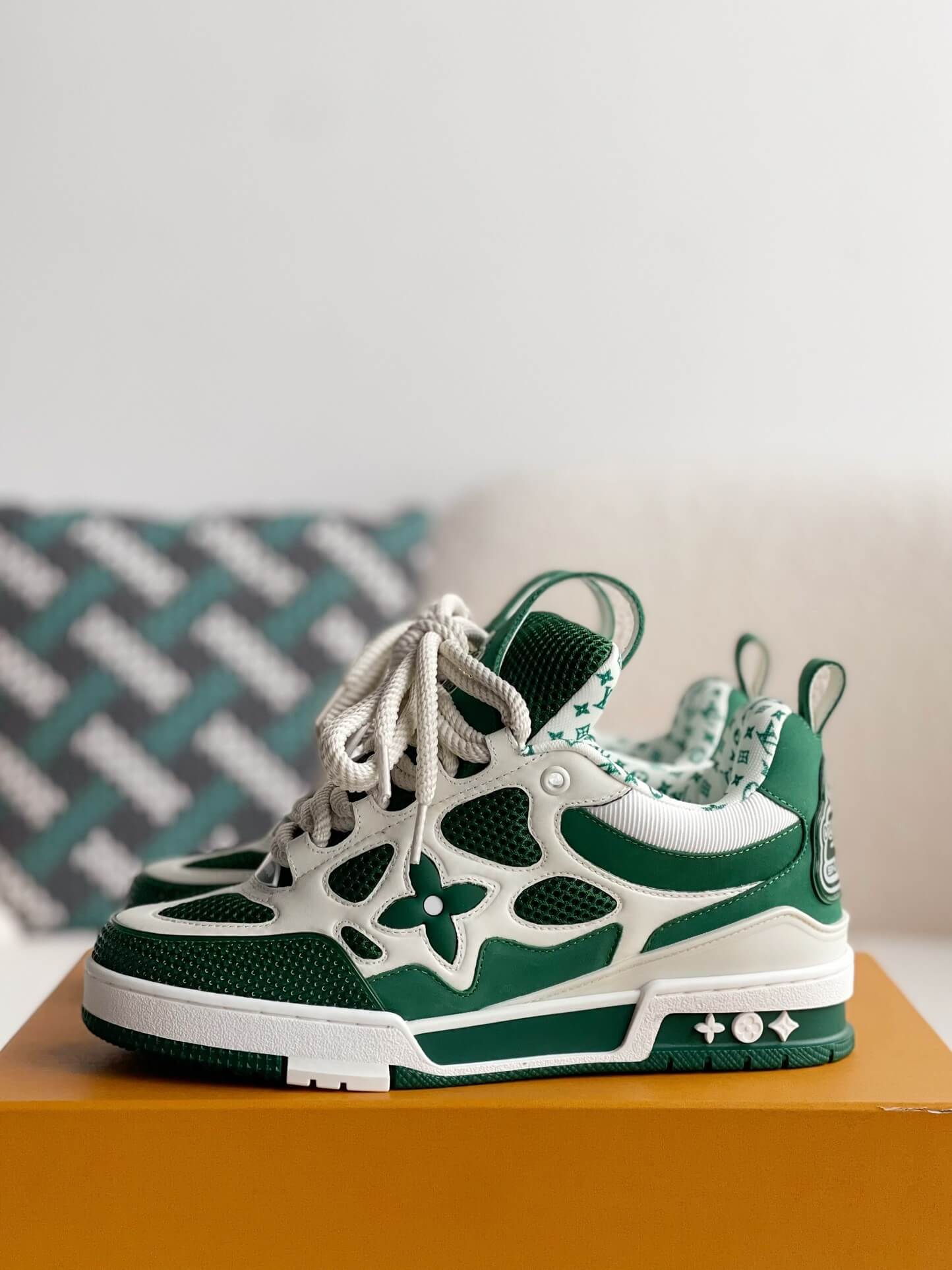 Louis Vuitton LV Skate White Green Sneaker - Sneaker Replica Workshop