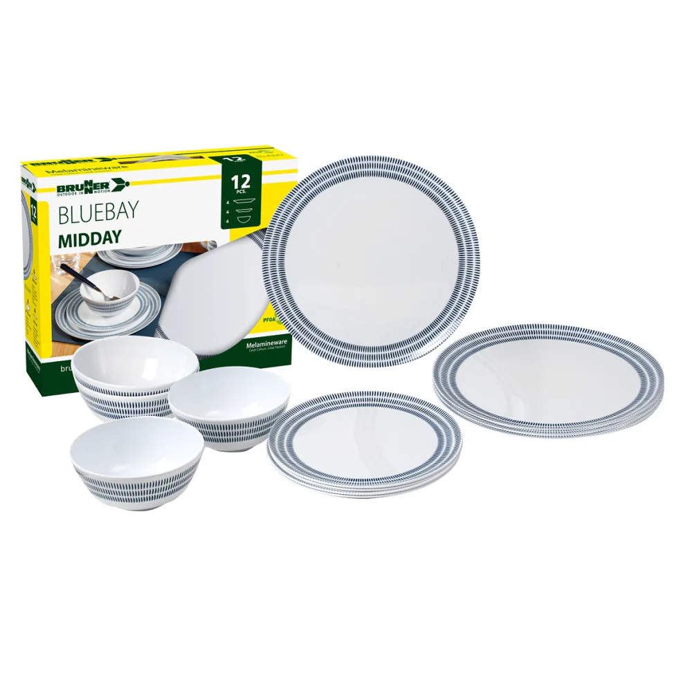 Brunner MIDDAY BLUEBAY melamine tableware -12 pieces
