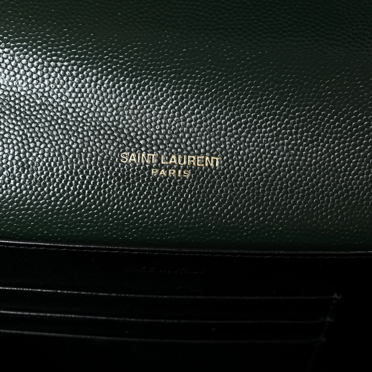 Grain De Poudre Monogram Cassandra Chain Wallet Dark Green - Top Club