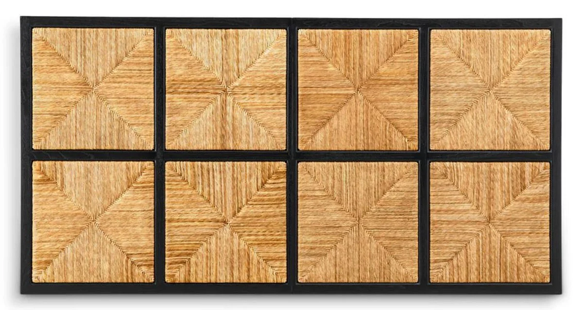 Luxury bed headboard natural / black 290 cm - luxury bedroom furniture