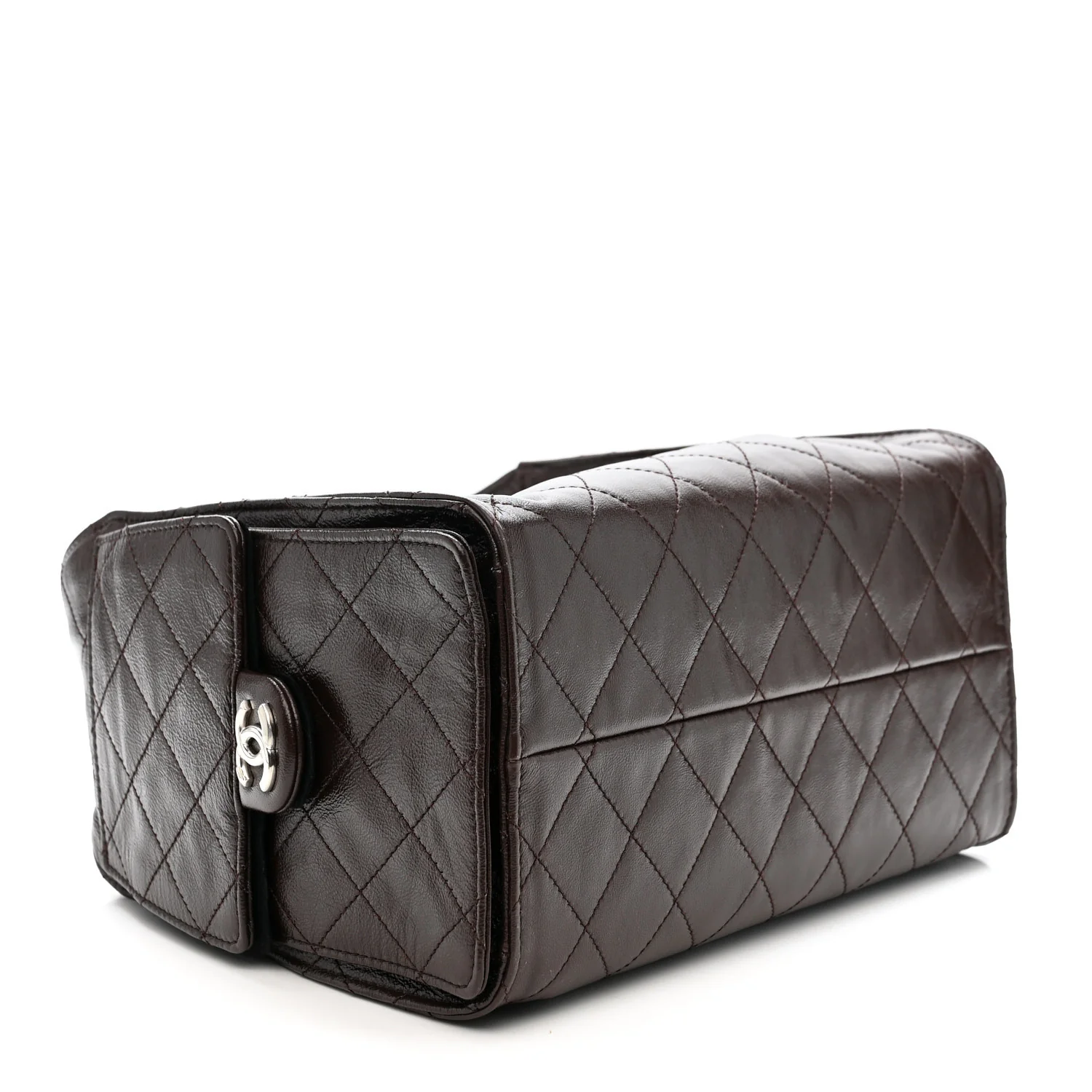 Caviar Quilted Small Chanel 25 Handbag Dark Brown - Top Club