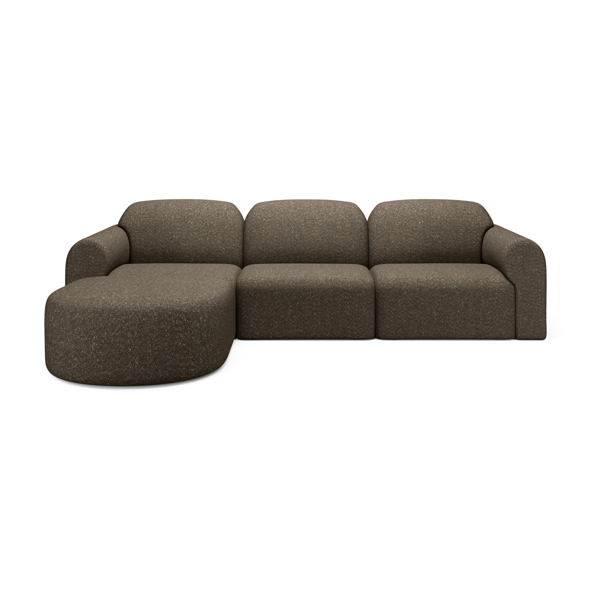 3-zitsbank Bulky met hocker rond cedar