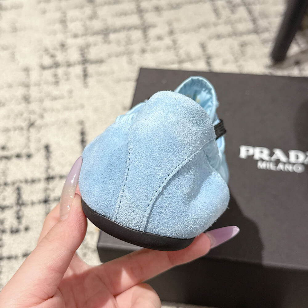 PRADA Collapse Re-Nylon and suede elasticized sneakers - Top Club