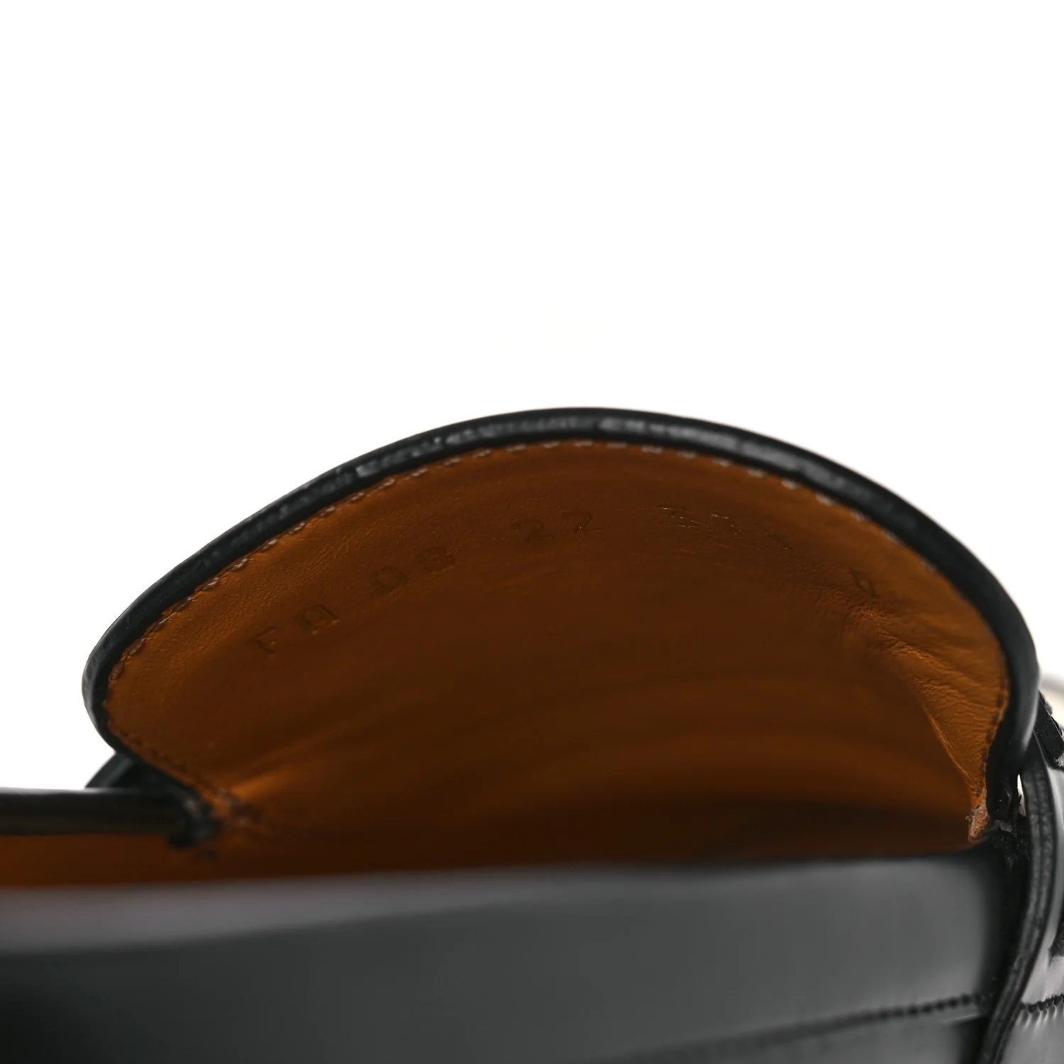 Brushed Calfskin Boy Loafers 37.5 Black White - Top Club