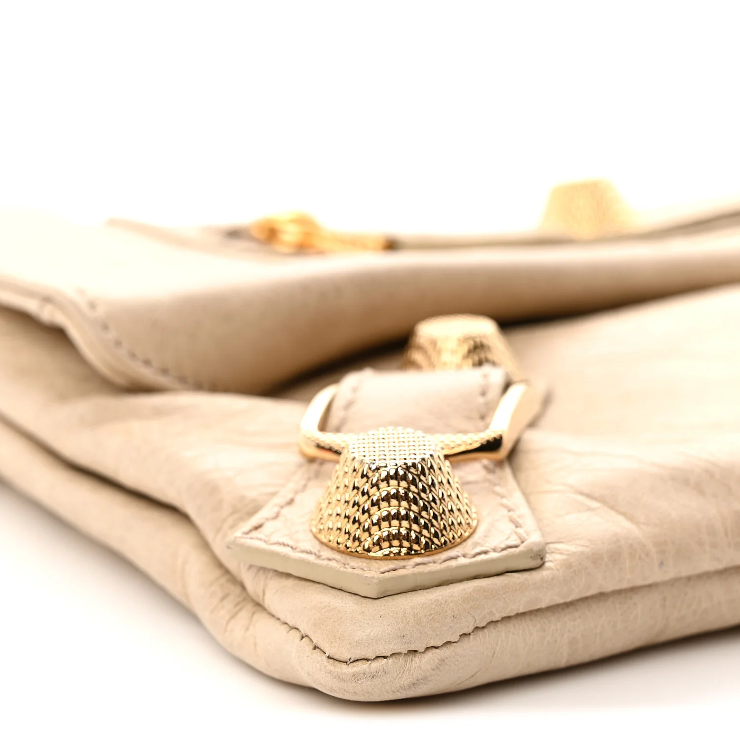 Agneau Giant 21 Gold Hardware Envelope Clutch Sahara - Top Club