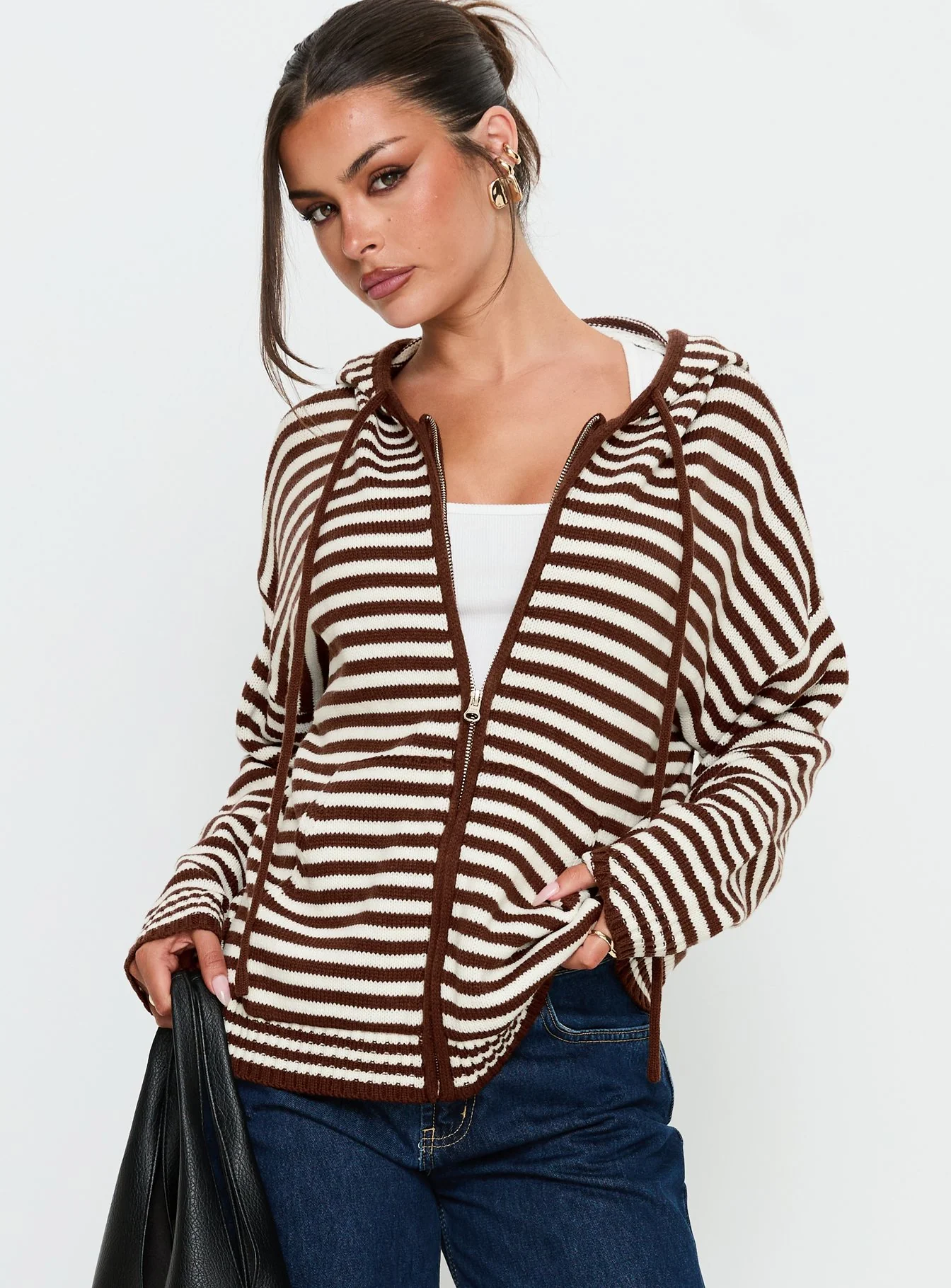Brienna Zip Jacket Brown